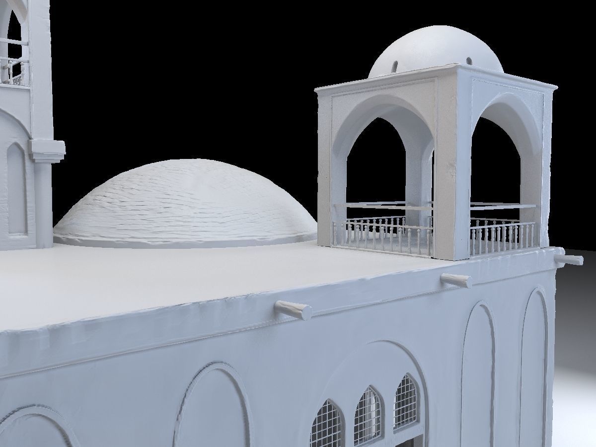 3 Level Eastern Village house model Low-poly 3D model_22