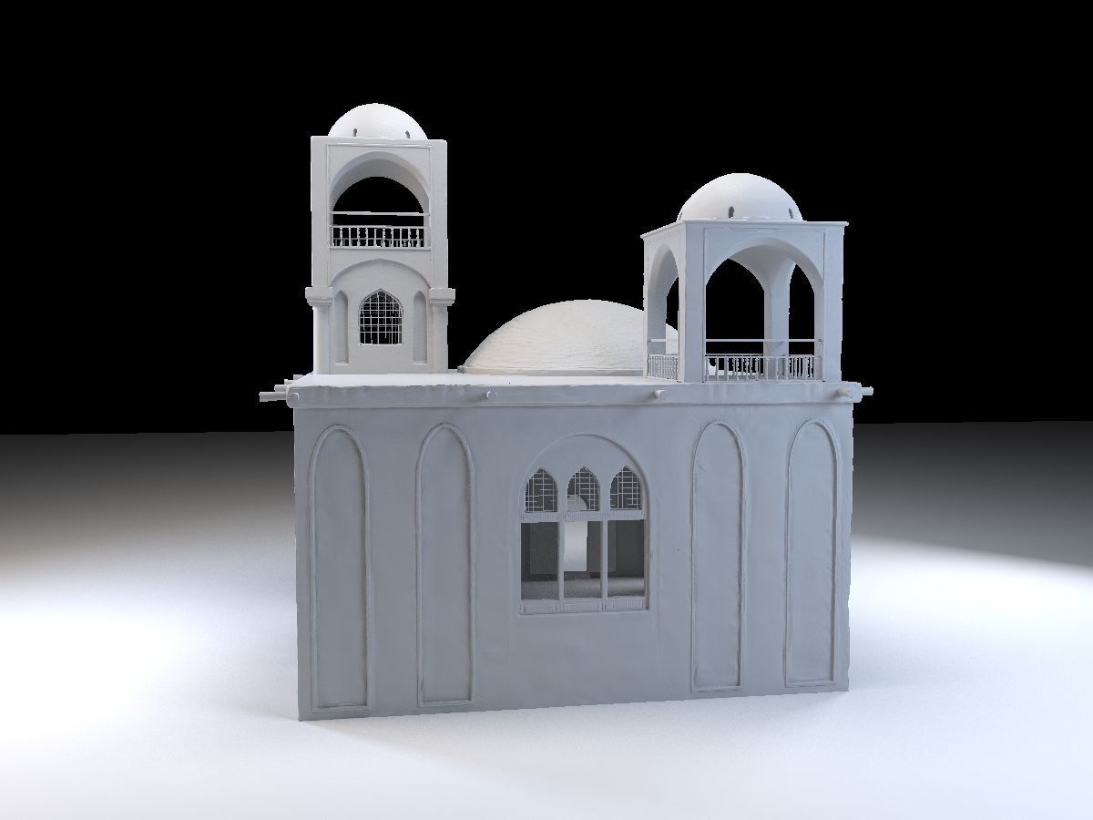 3 Level Eastern Village house model Low-poly 3D model_20