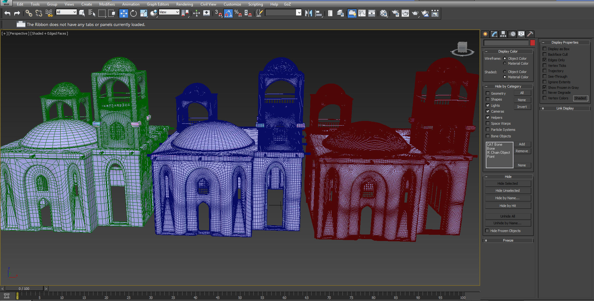 3 Level Eastern Village house model Low-poly 3D model_1