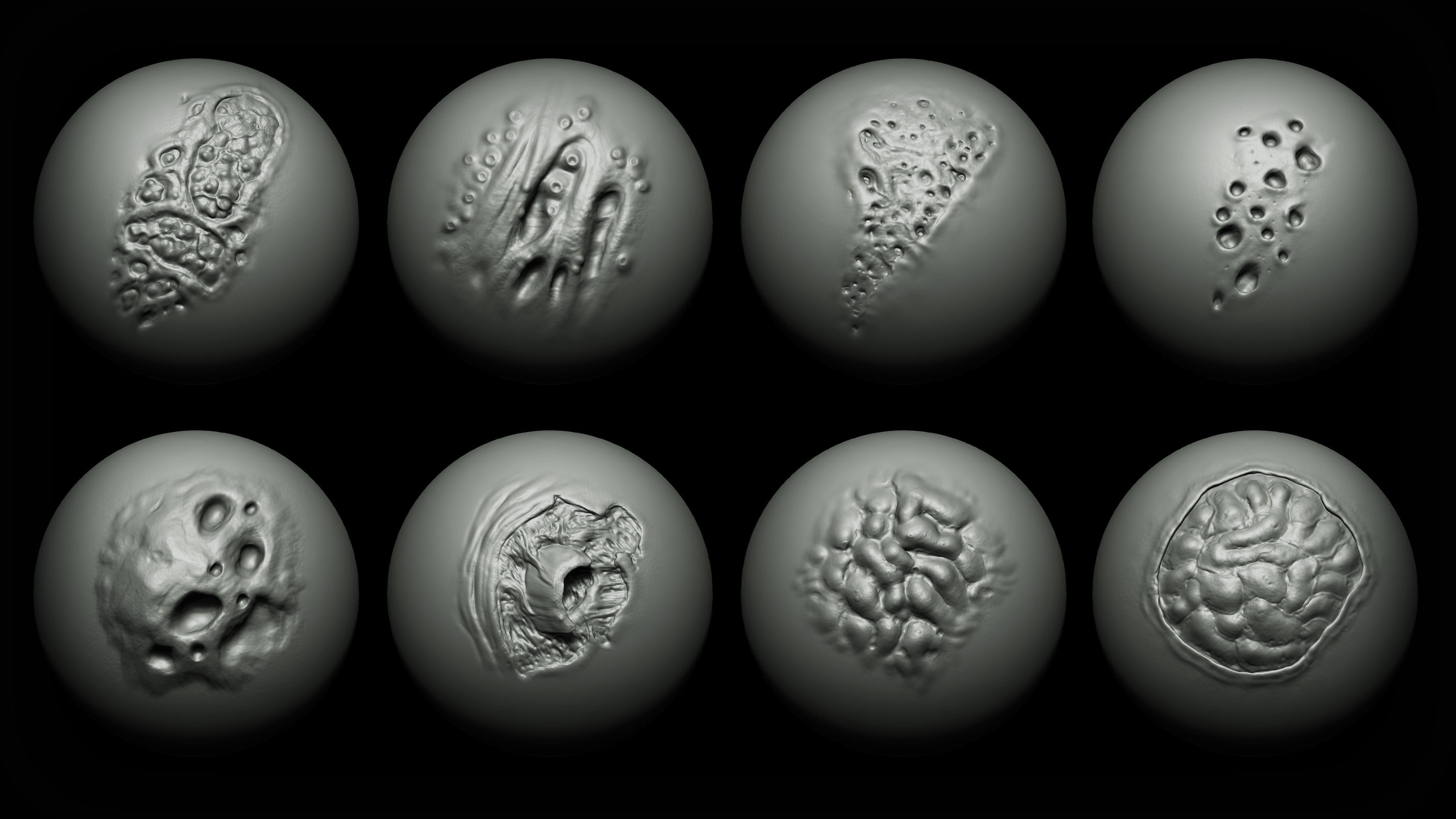 Zbrush and Blender - Zombie VDM Brush 3D model_2