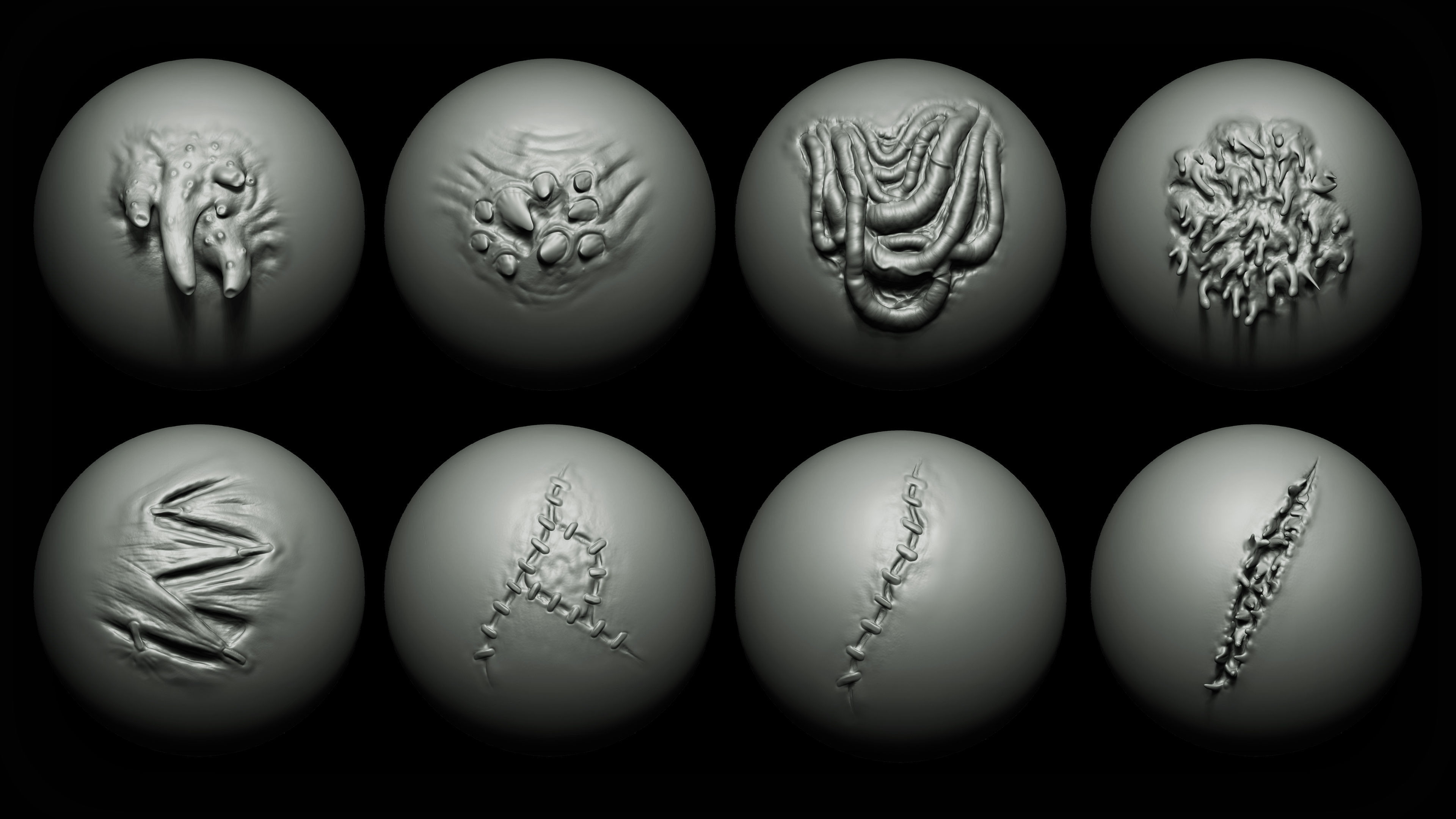 Zbrush and Blender - Zombie VDM Brush 3D model_5