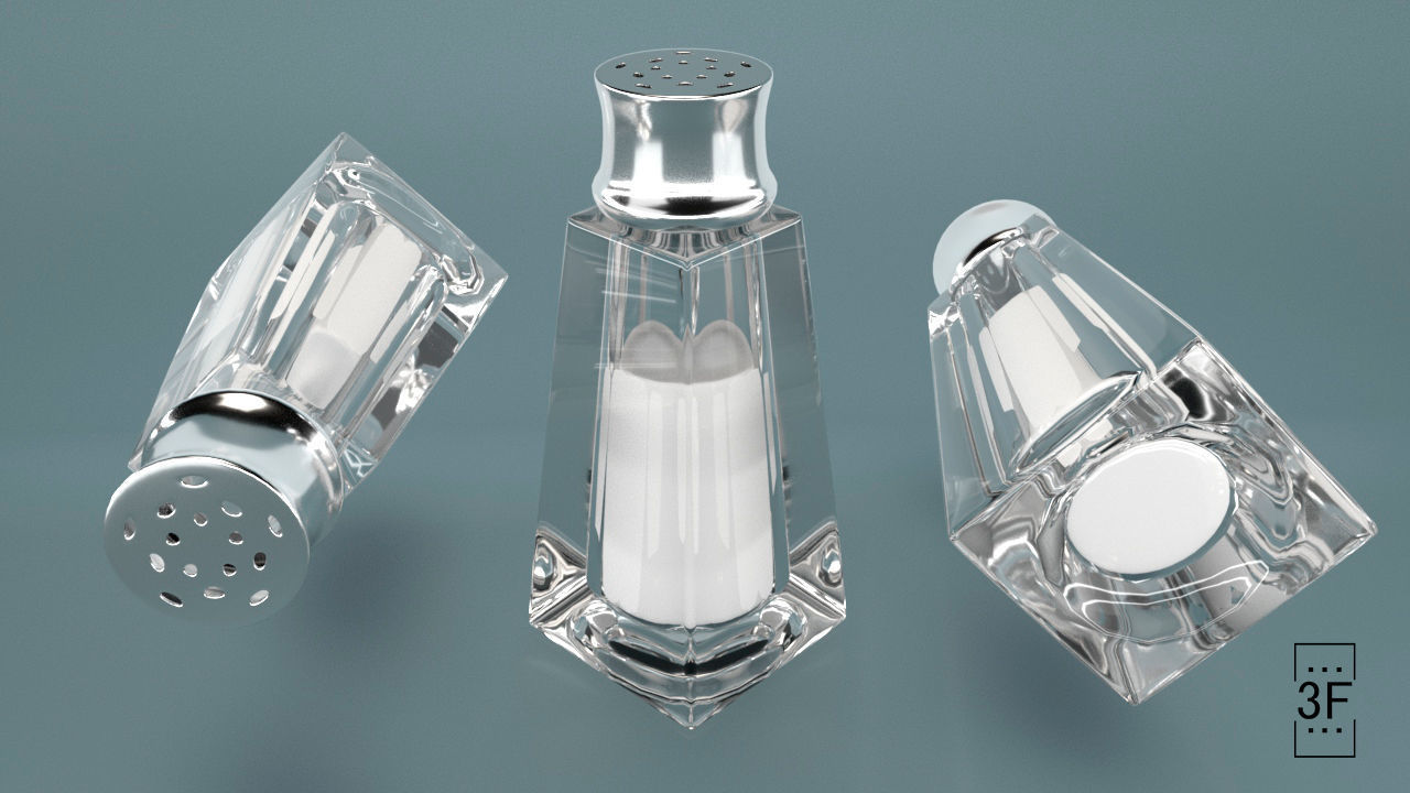 Salt Shakers Set Free low-poly 3D model_6