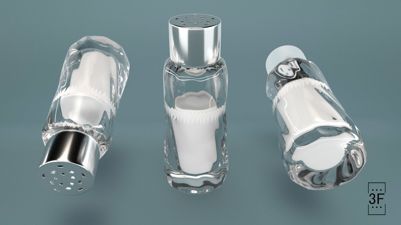 Salt Shakers Set Free low-poly 3D model_5