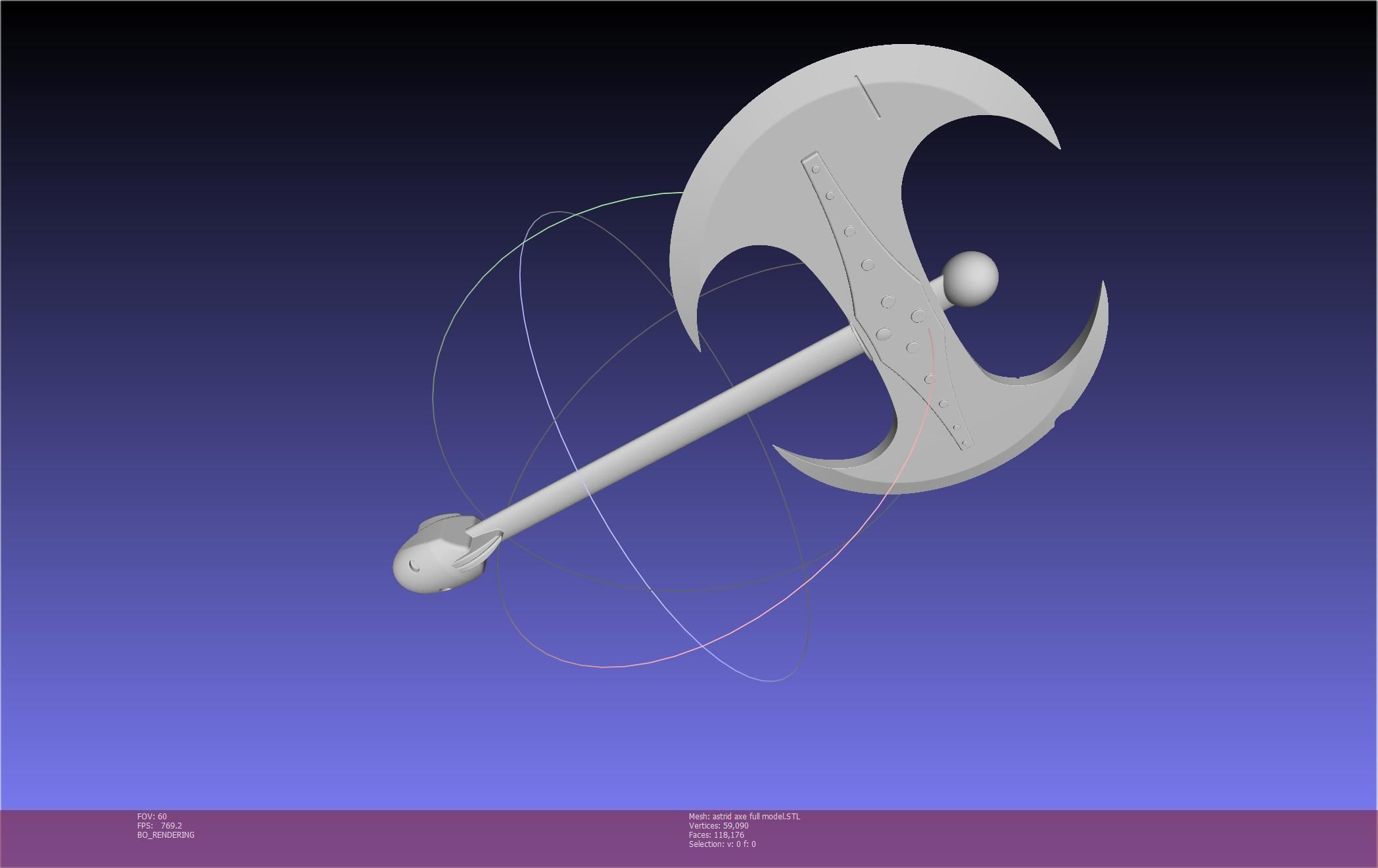 How To Train Your Dragon Astrid Battle Axe Printable Assembly 3D print model_84