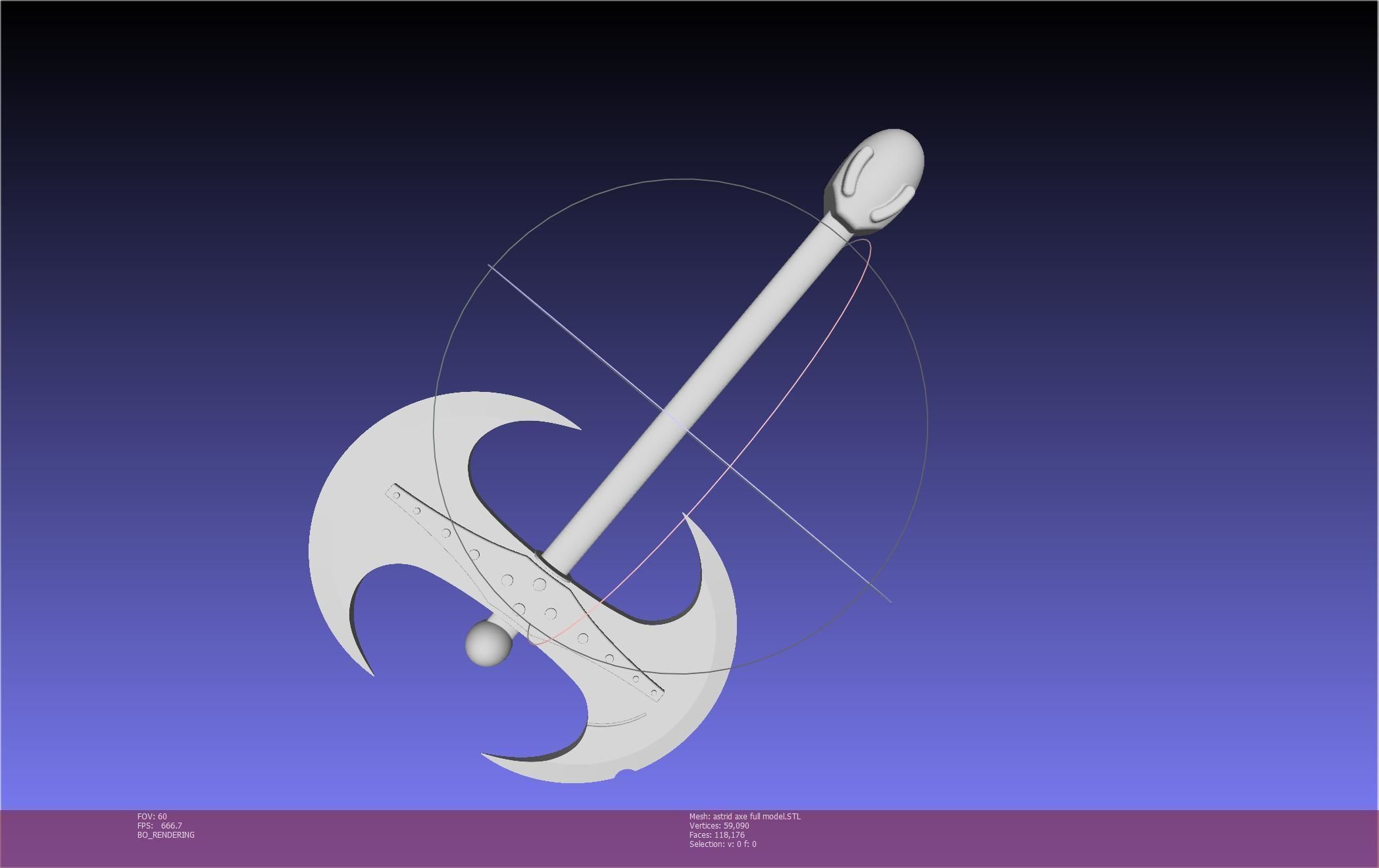 How To Train Your Dragon Astrid Battle Axe Printable Assembly 3D print model_78