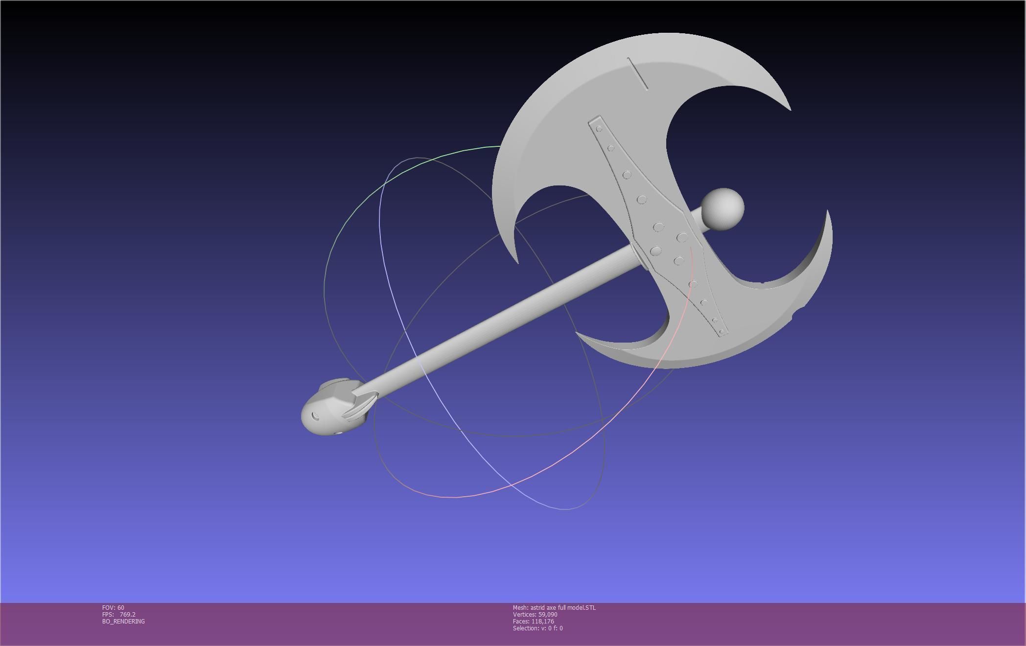 How To Train Your Dragon Astrid Battle Axe Printable Assembly 3D print model_81