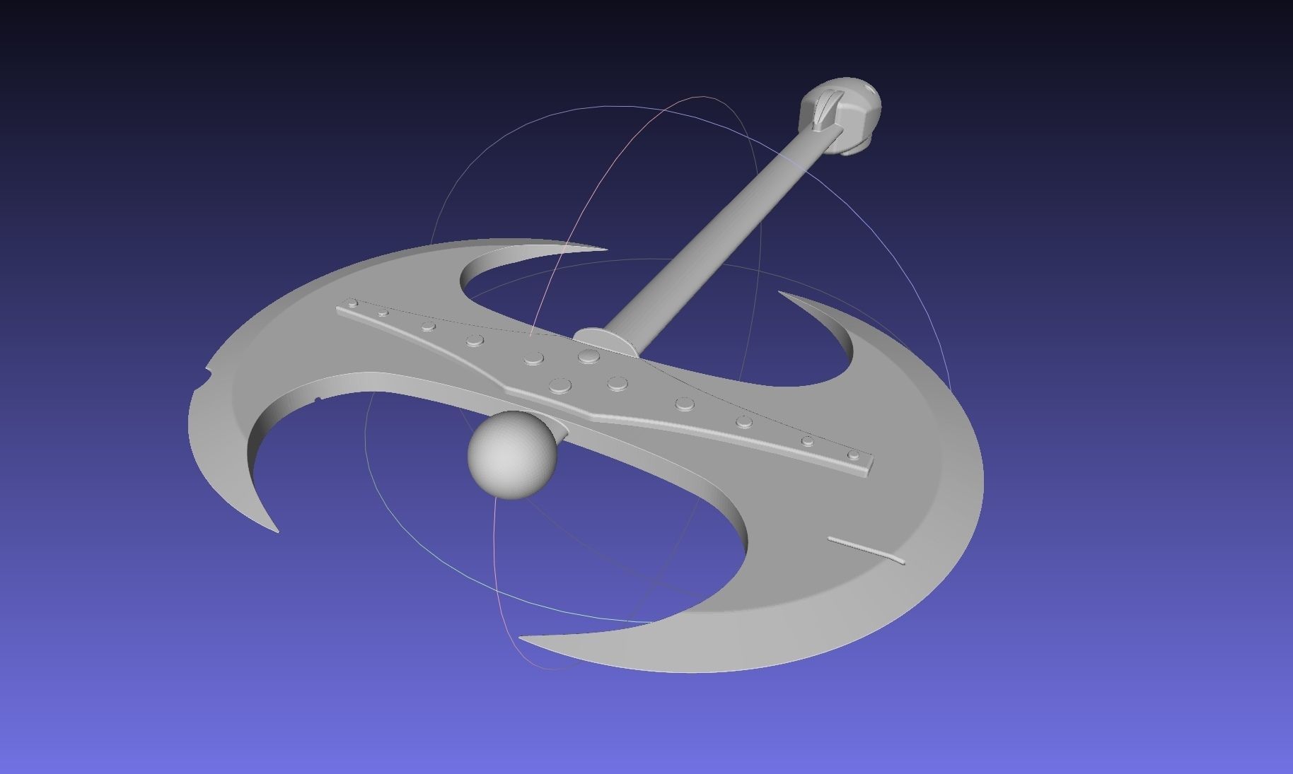 How To Train Your Dragon Astrid Battle Axe Printable Assembly 3D print model_2