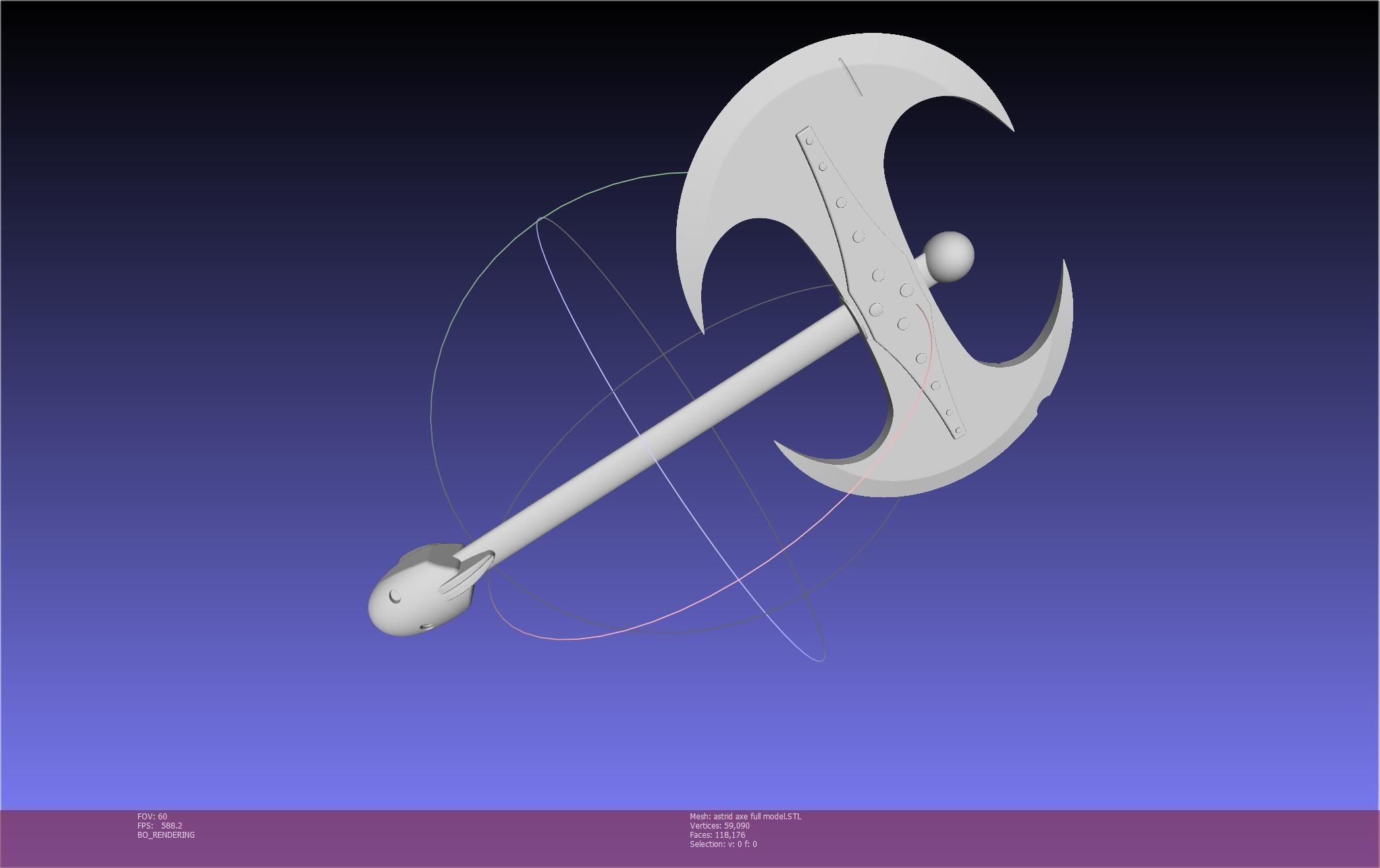 How To Train Your Dragon Astrid Battle Axe Printable Assembly 3D print model_89