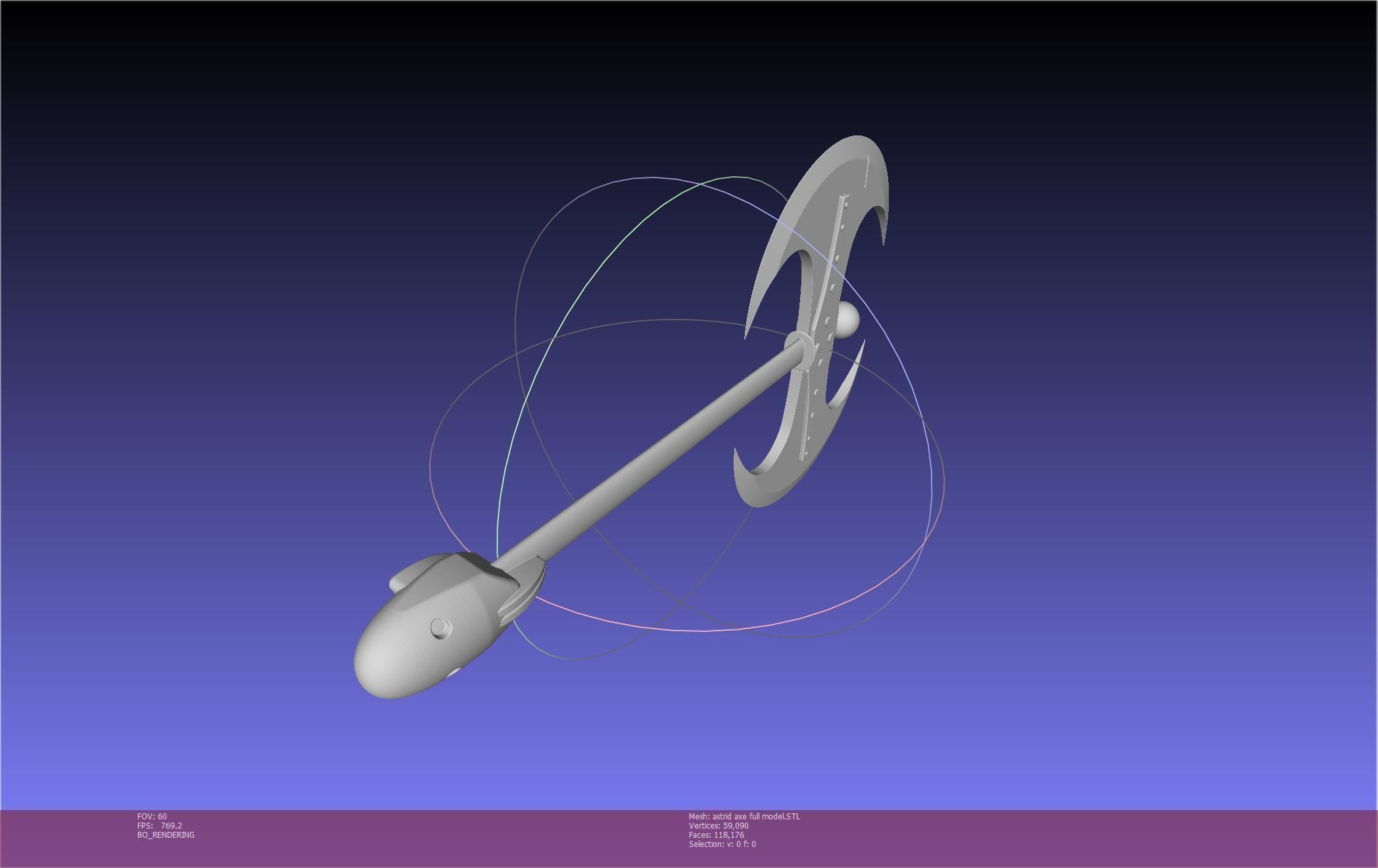 How To Train Your Dragon Astrid Battle Axe Printable Assembly 3D print model_90