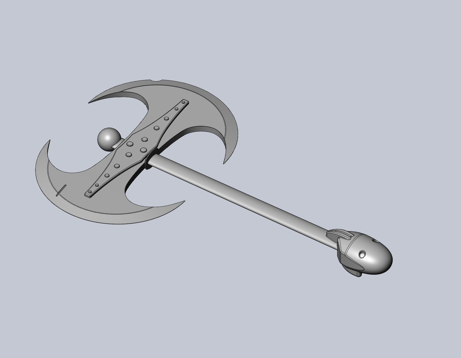 How To Train Your Dragon Astrid Battle Axe Printable Assembly 3D print model_8