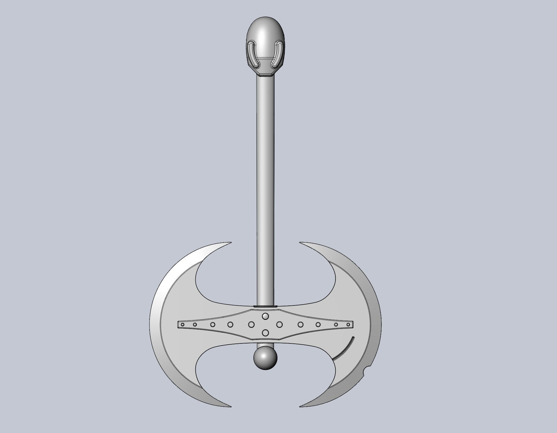 How To Train Your Dragon Astrid Battle Axe Printable Assembly 3D print model_16