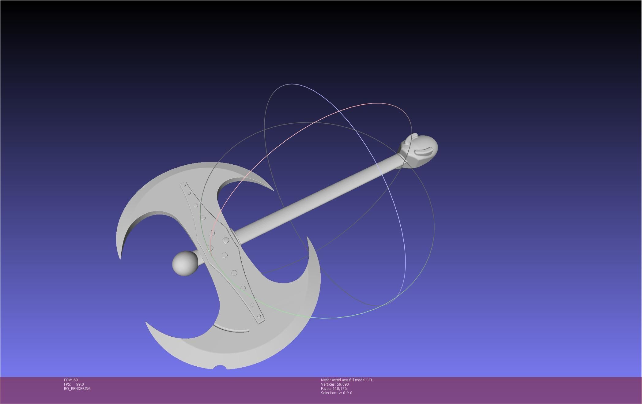 How To Train Your Dragon Astrid Battle Axe Printable Assembly 3D print model_72