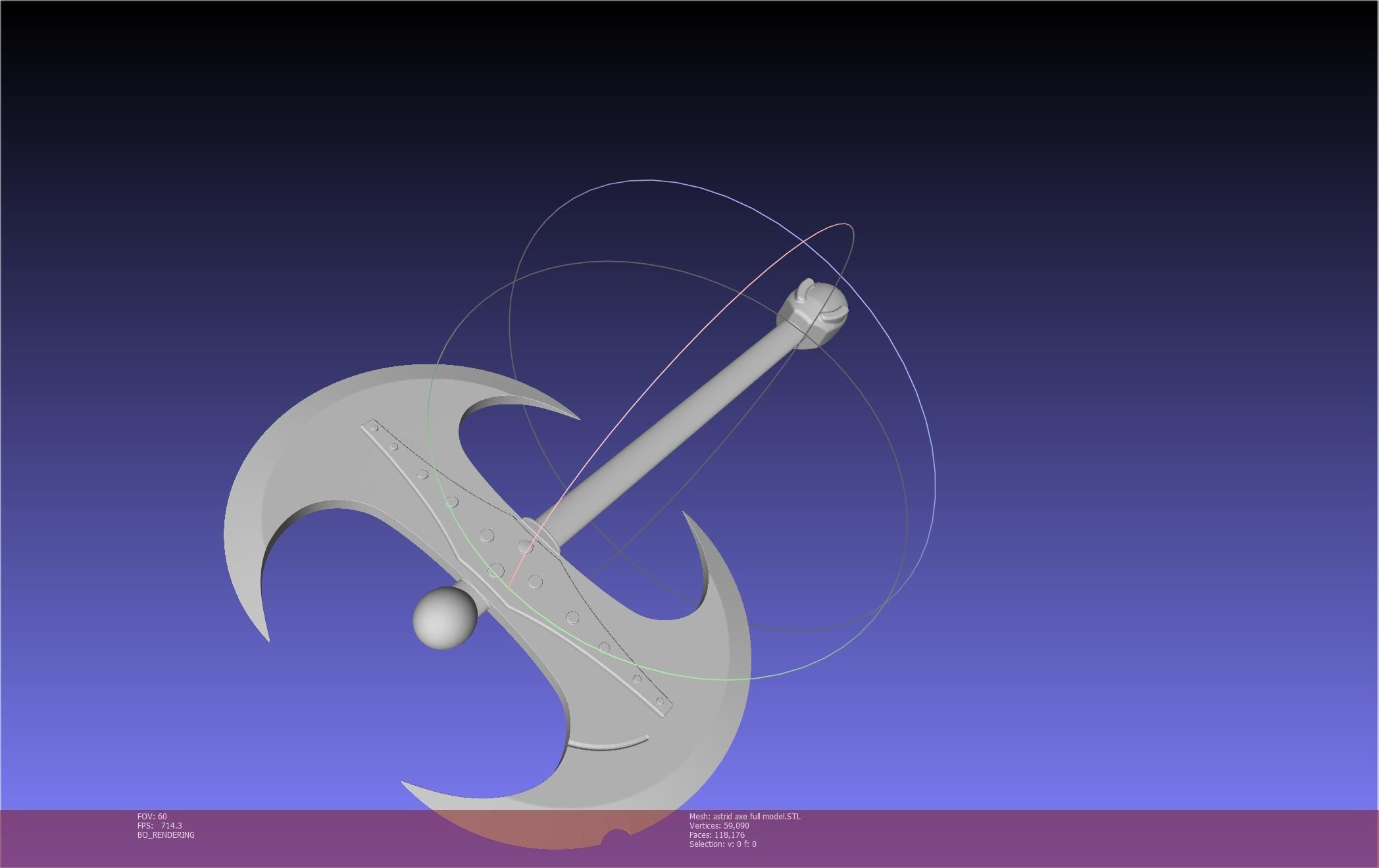 How To Train Your Dragon Astrid Battle Axe Printable Assembly 3D print model_79
