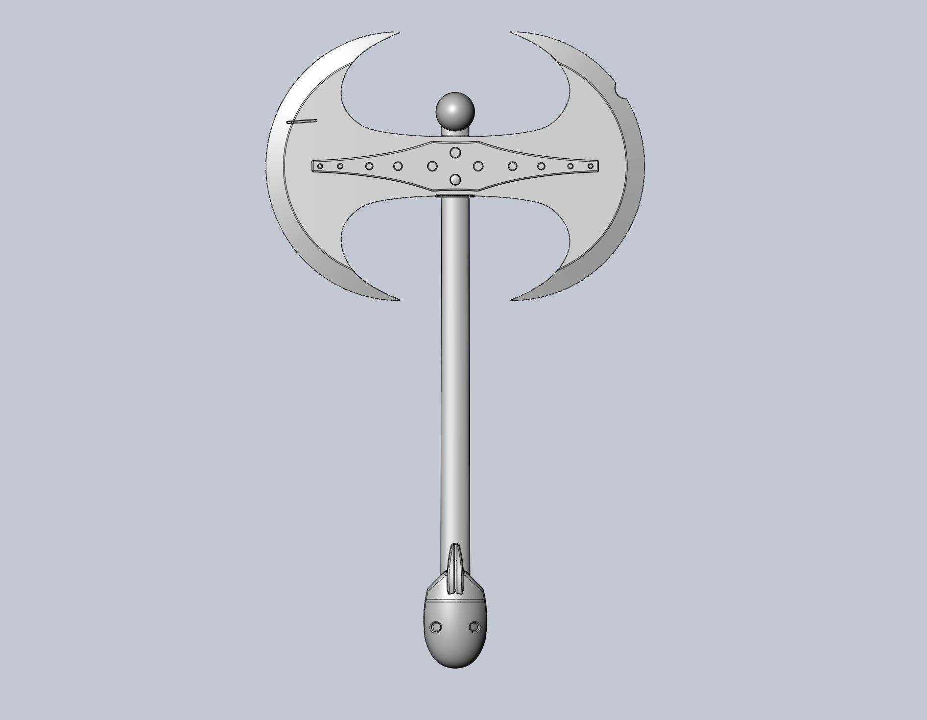 How To Train Your Dragon Astrid Battle Axe Printable Assembly 3D print model_5