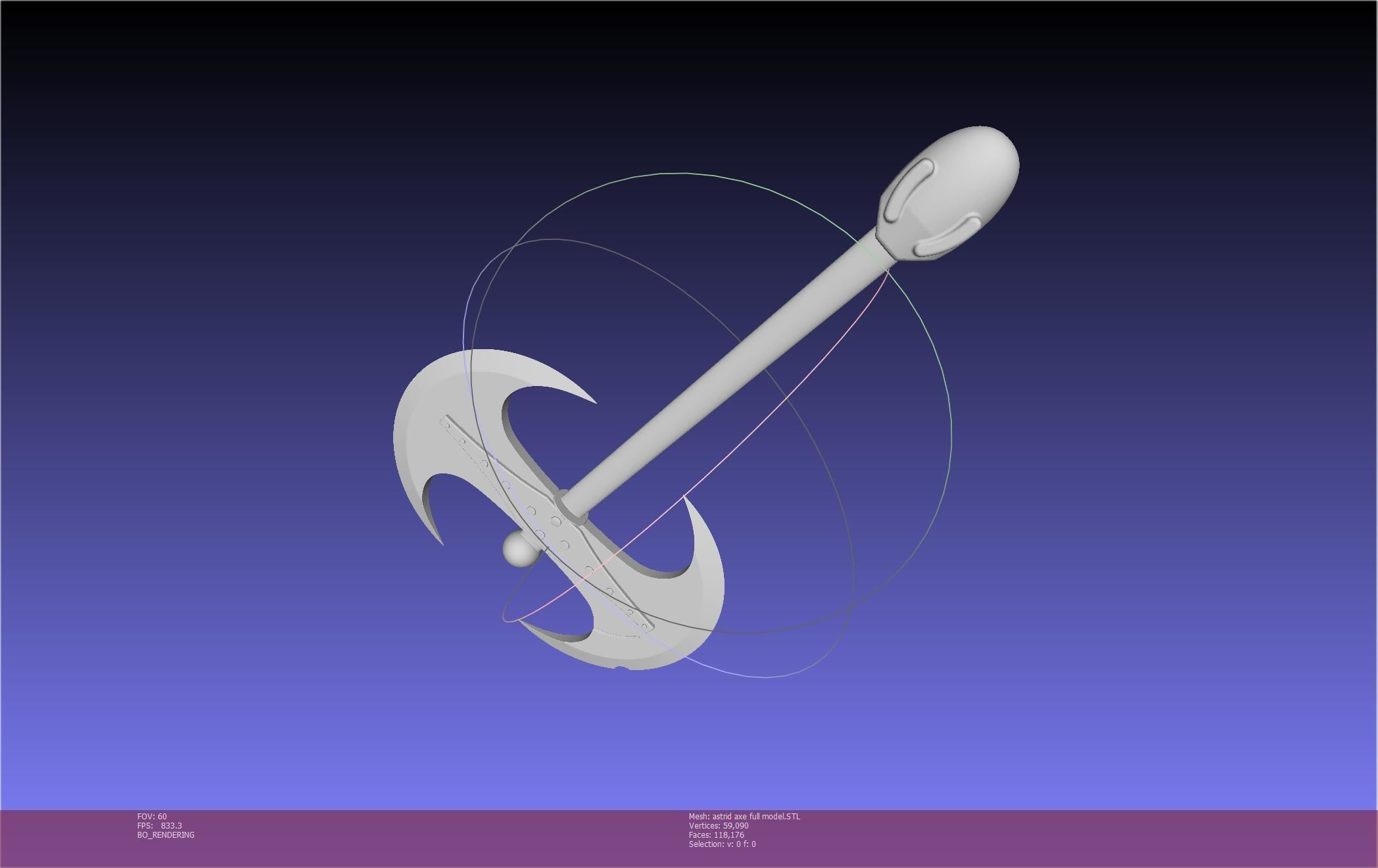 How To Train Your Dragon Astrid Battle Axe Printable Assembly 3D print model_77