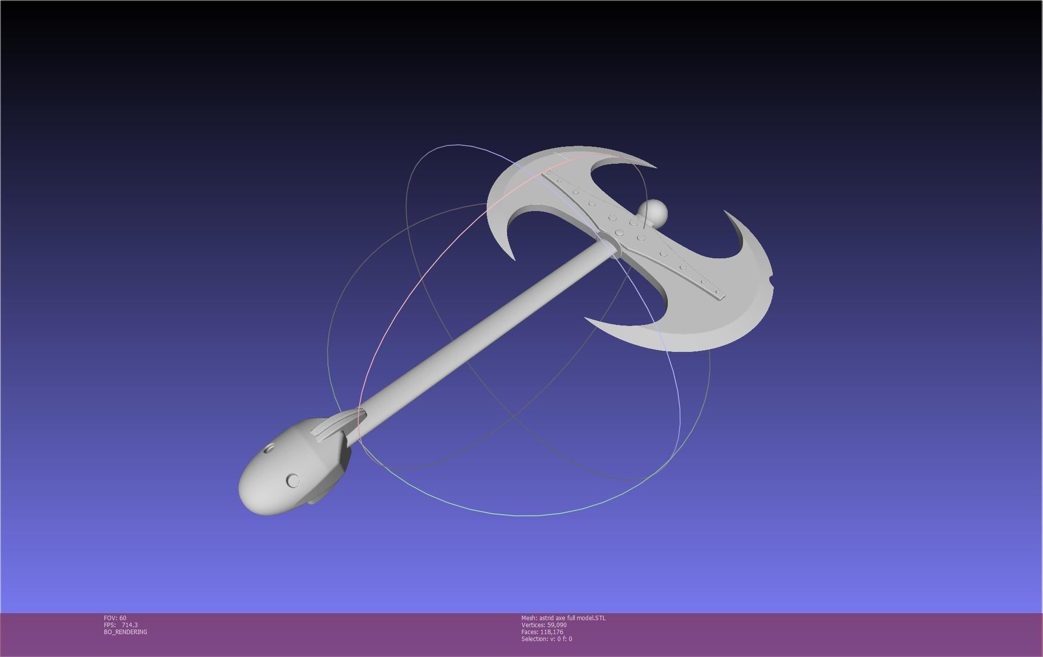 How To Train Your Dragon Astrid Battle Axe Printable Assembly 3D print model_83