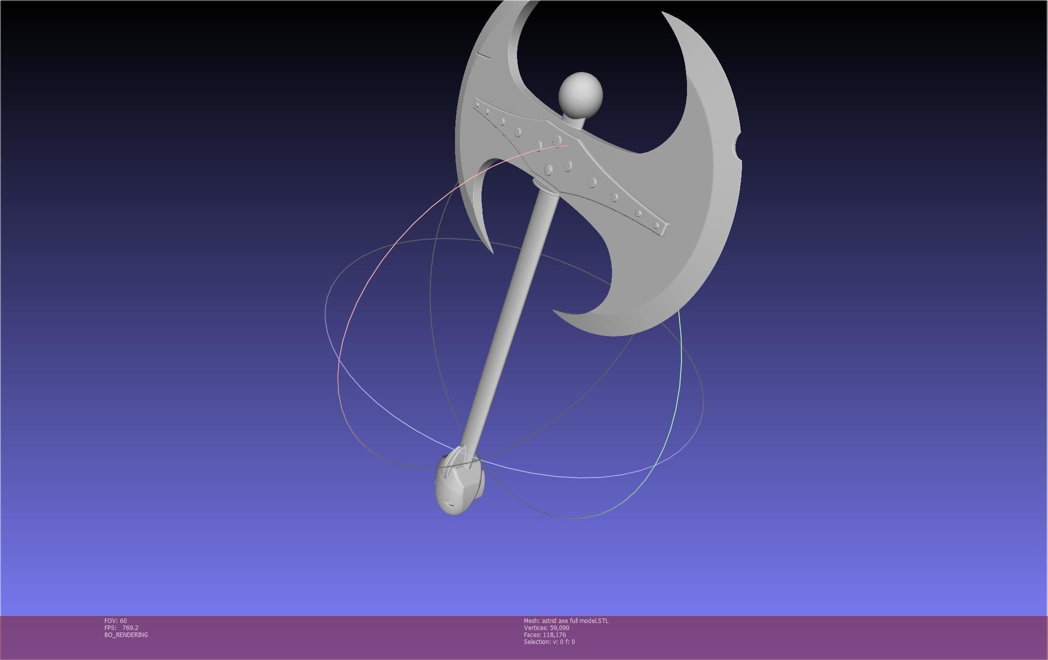 How To Train Your Dragon Astrid Battle Axe Printable Assembly 3D print model_87