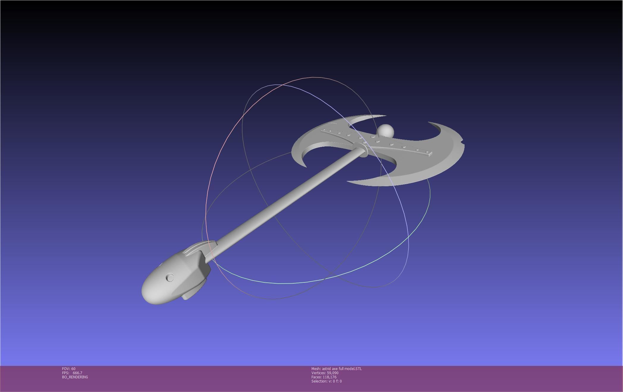 How To Train Your Dragon Astrid Battle Axe Printable Assembly 3D print model_86