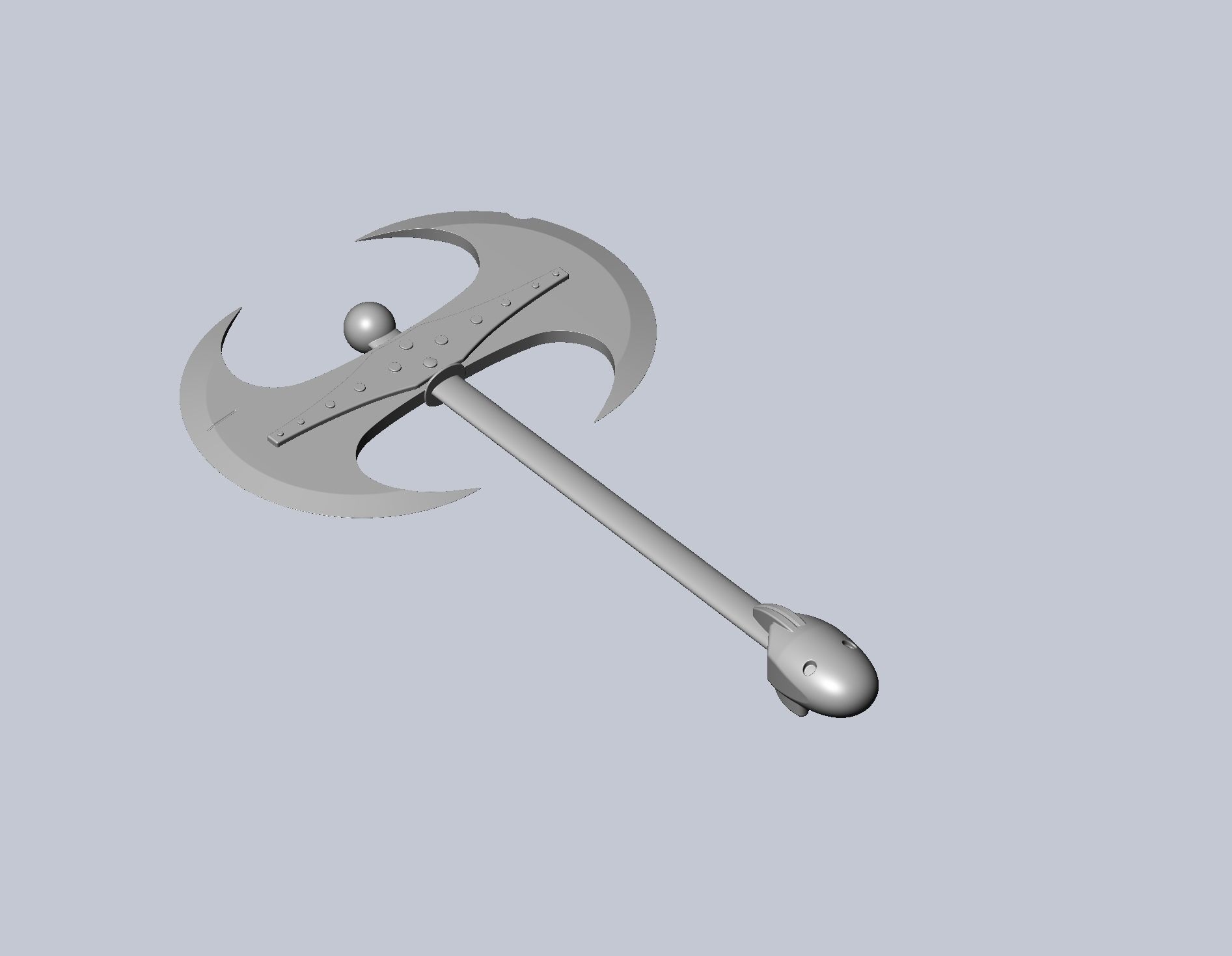How To Train Your Dragon Astrid Battle Axe Printable Assembly 3D print model_7