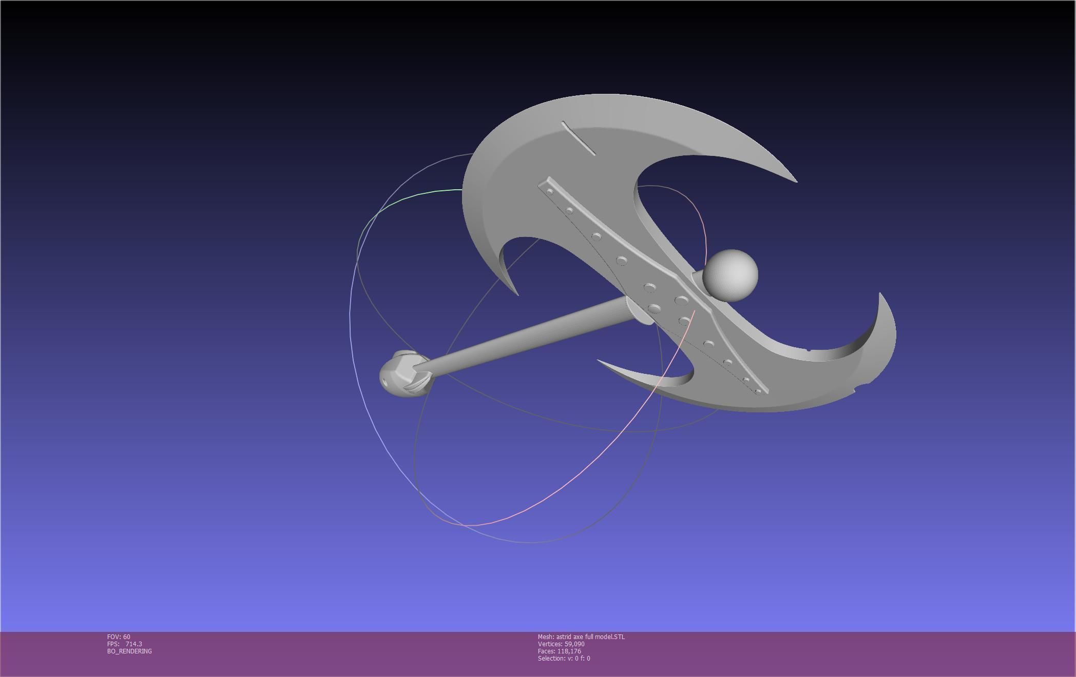 How To Train Your Dragon Astrid Battle Axe Printable Assembly 3D print model_82