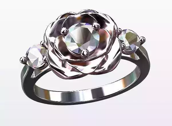 Beautiful Rose Engagement Ring