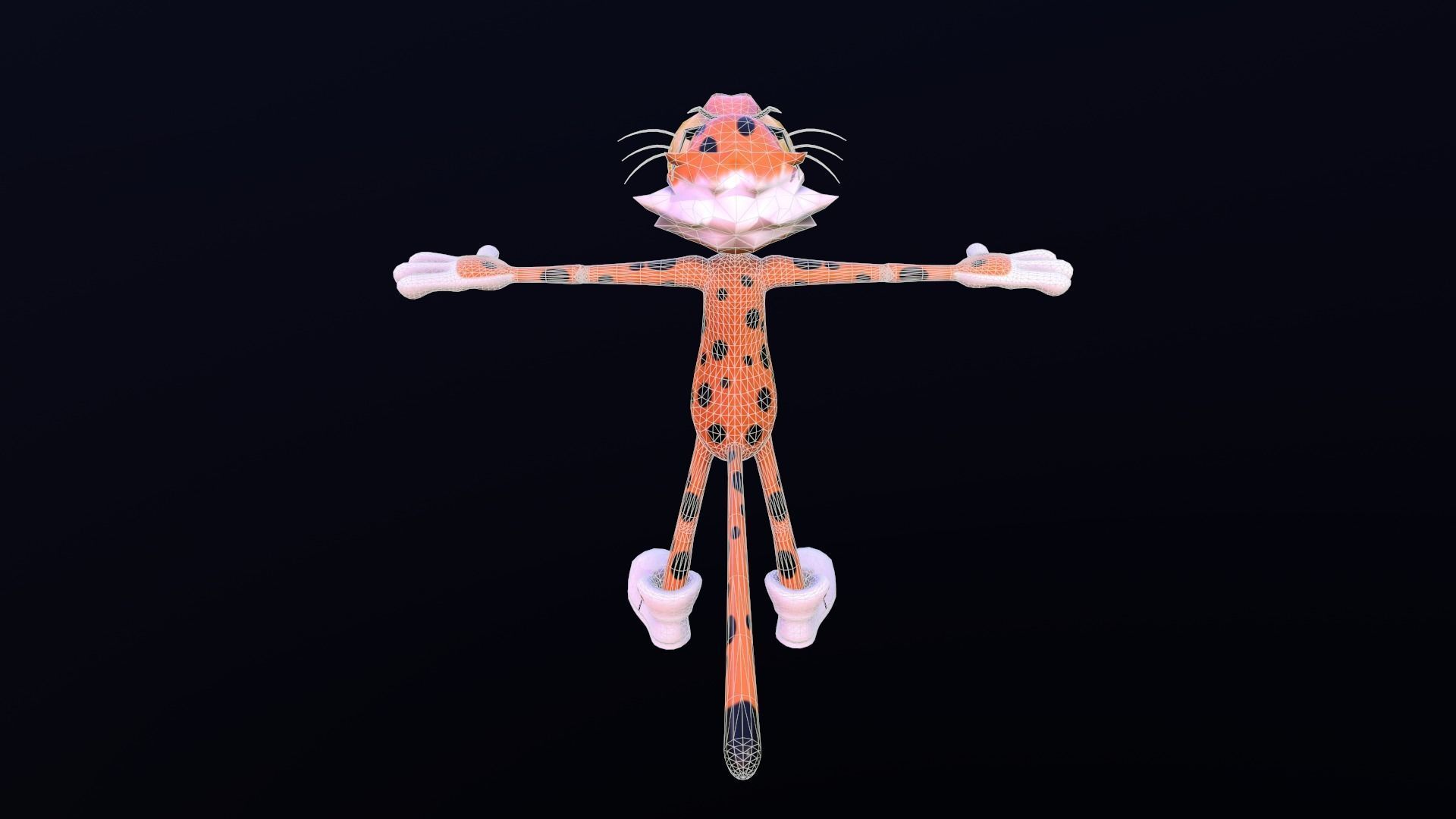 Asset - Cartoons - Character - Chester - Pepsi Low-poly 3D model_10