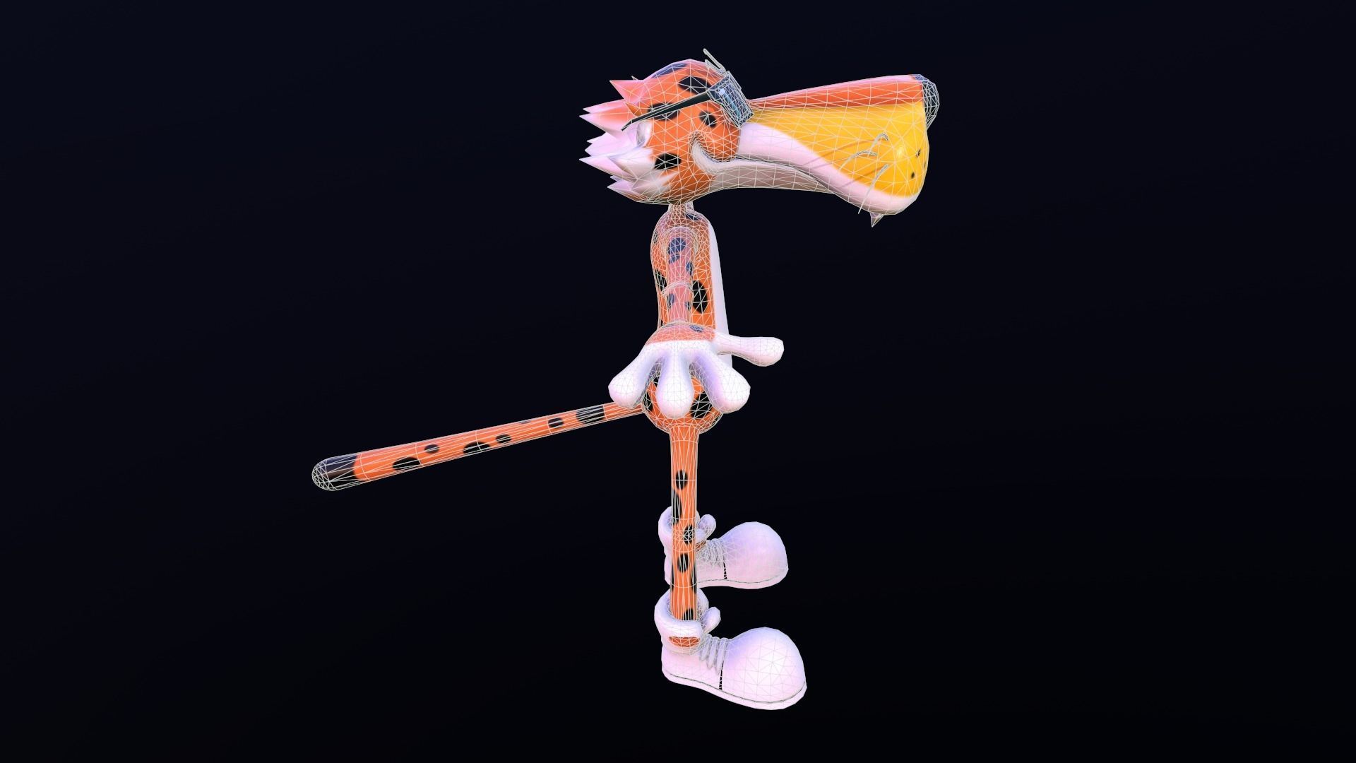 Asset - Cartoons - Character - Chester - Pepsi Low-poly 3D model_8