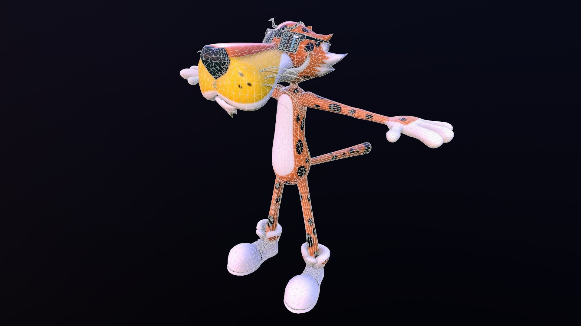 Asset - Cartoons - Character - Chester - Pepsi Low-poly 3D model_6