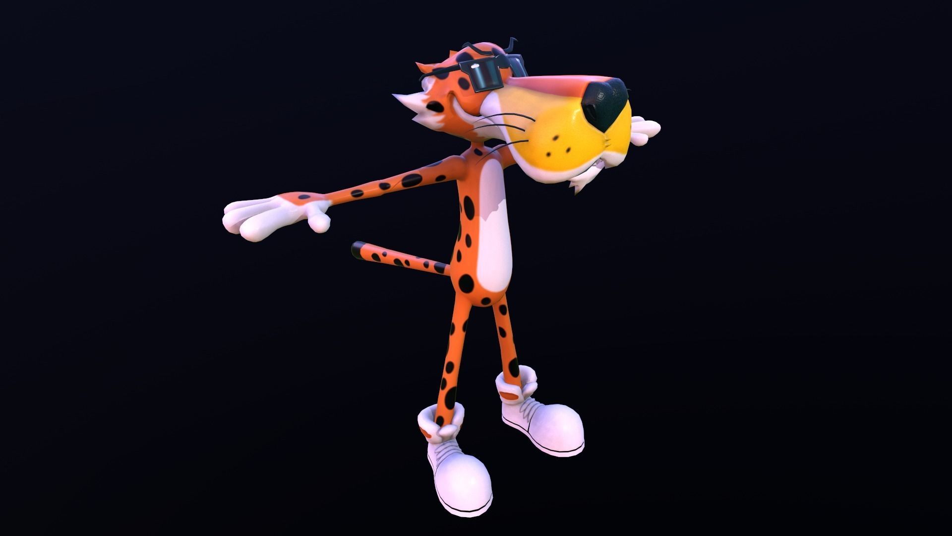 Asset - Cartoons - Character - Chester - Pepsi Low-poly 3D model_4