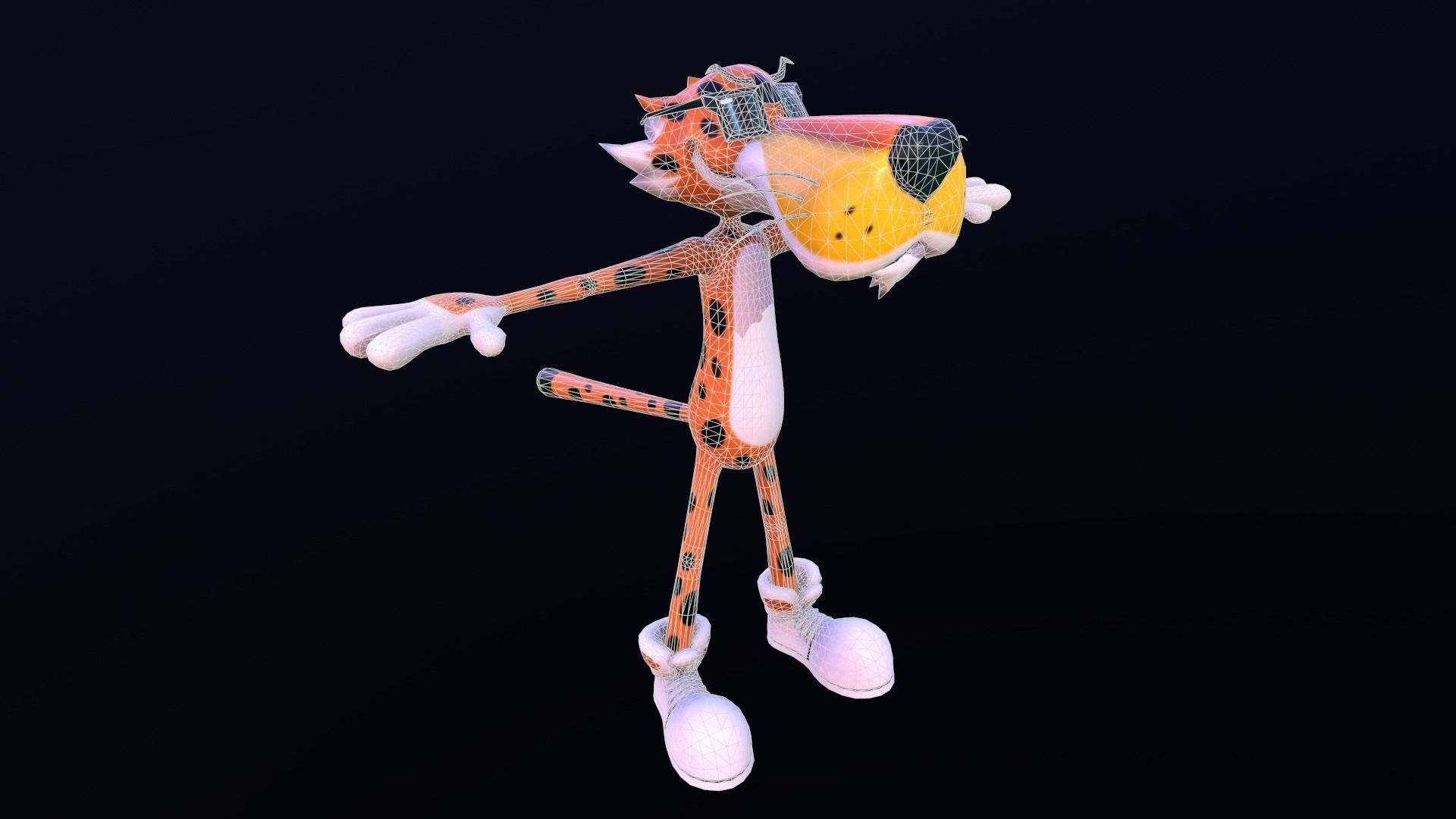 Asset - Cartoons - Character - Chester - Pepsi Low-poly 3D model_9