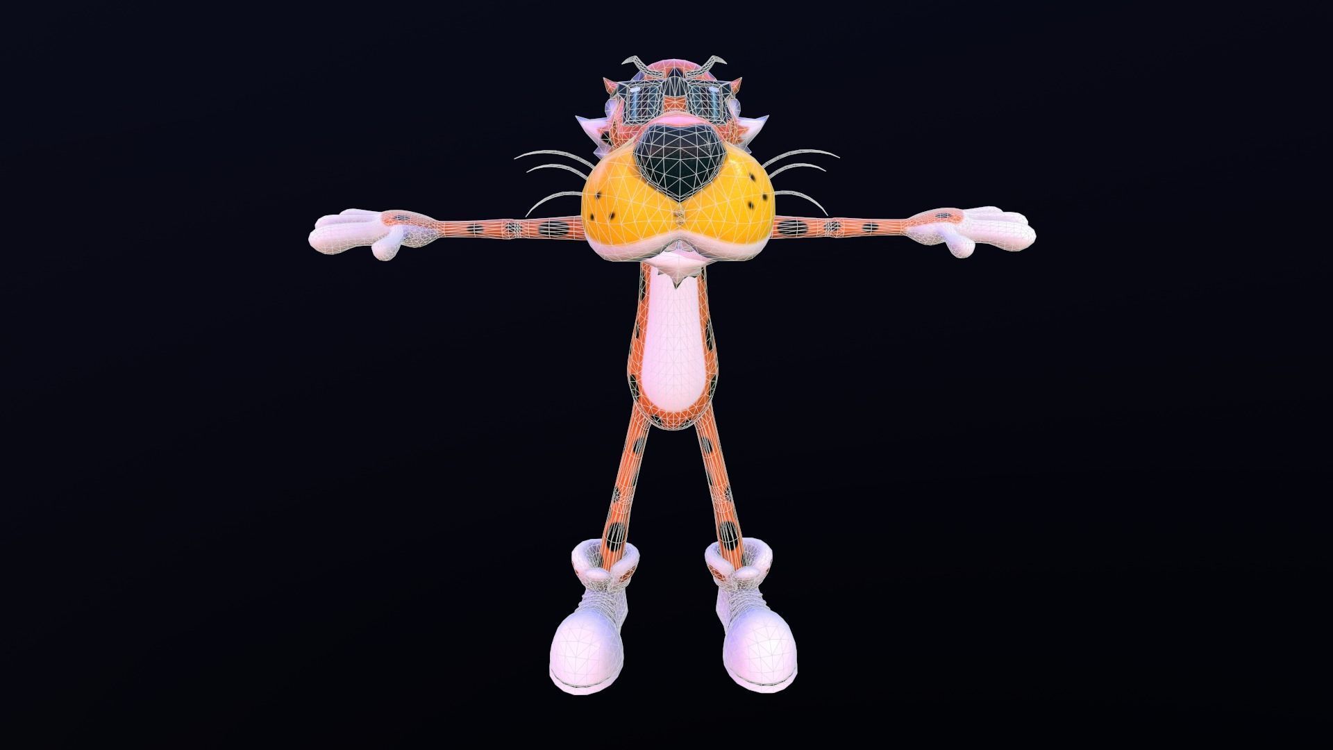 Asset - Cartoons - Character - Chester - Pepsi Low-poly 3D model_7