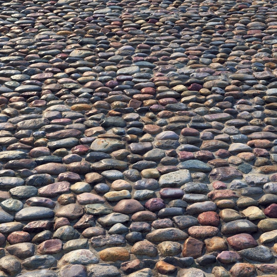 Stone wall-masonry material 06 3D model_4