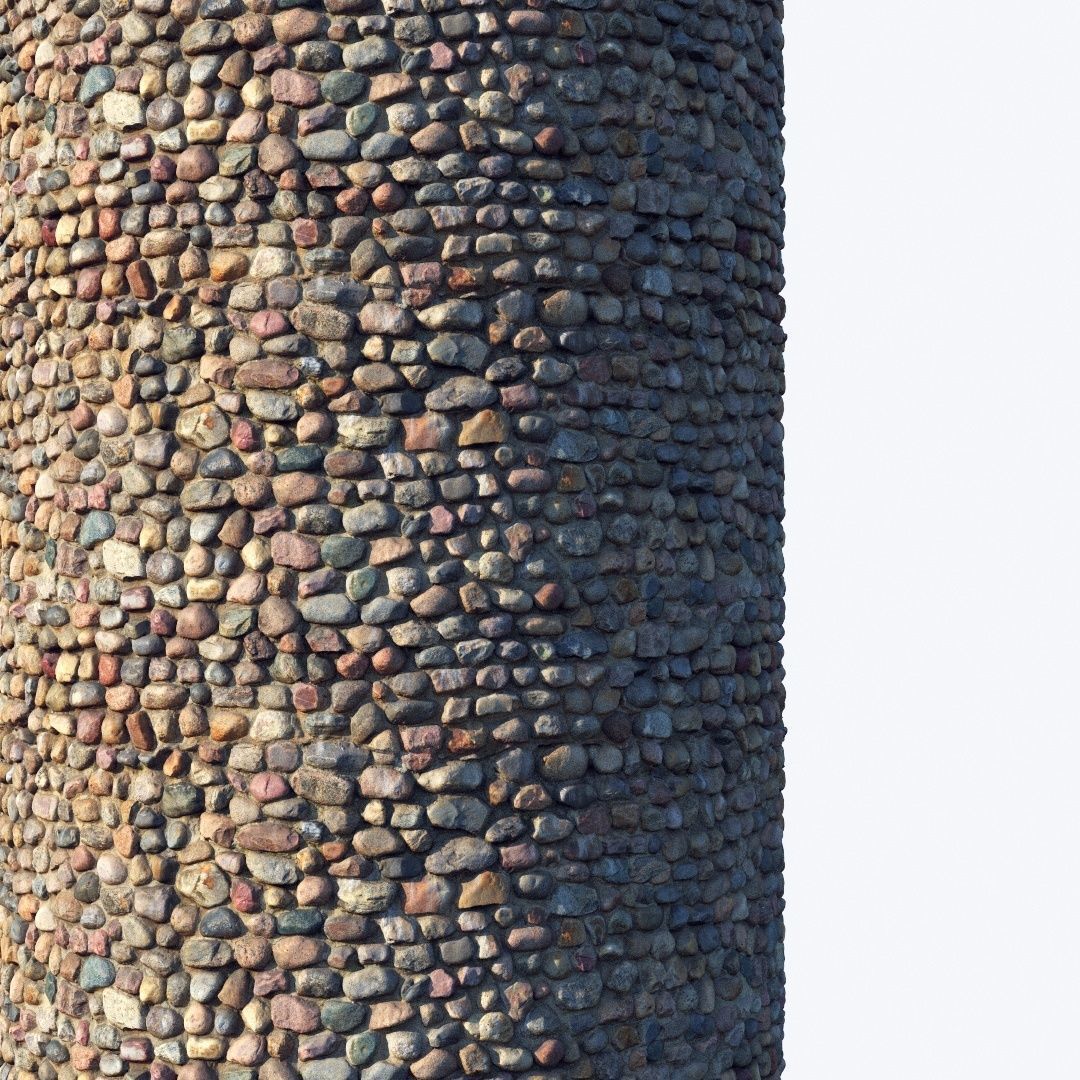 Stone wall-masonry material 06 3D model_2
