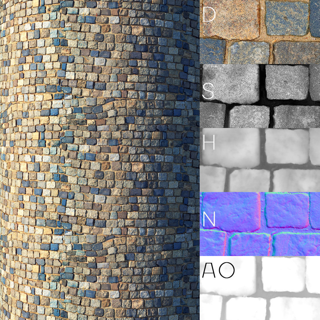 Old pavement 3D model_7