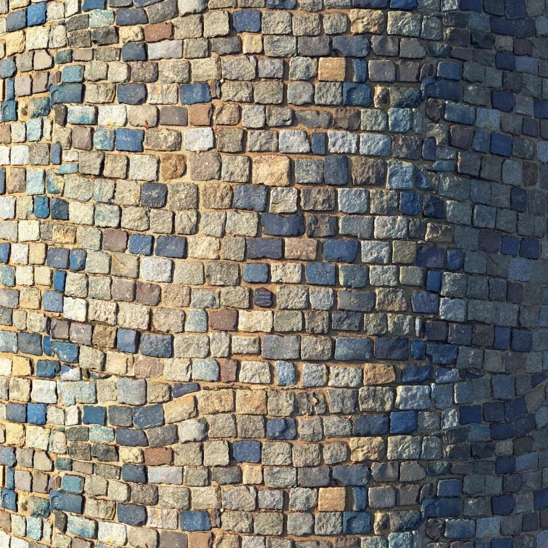 Old pavement 3D model_0