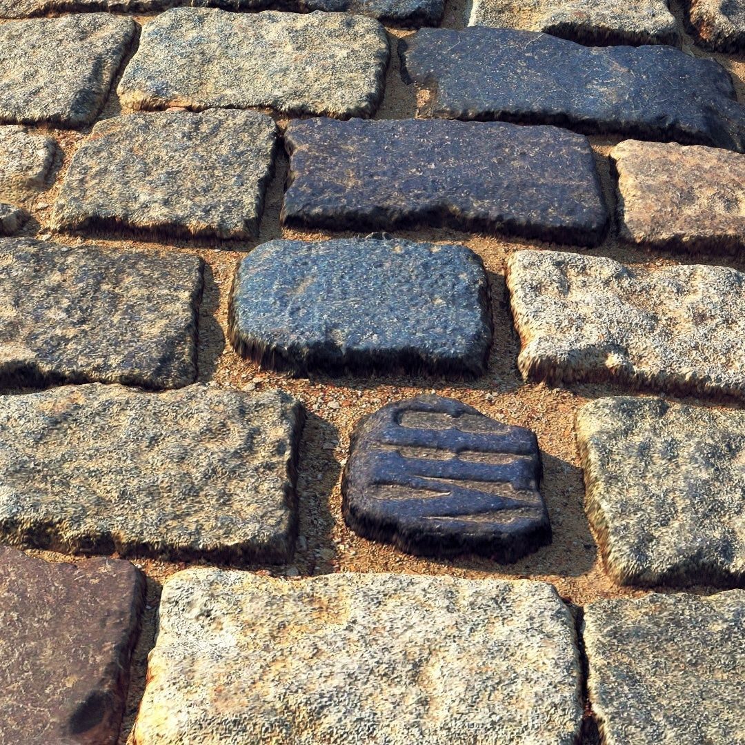 Old pavement 3D model_1