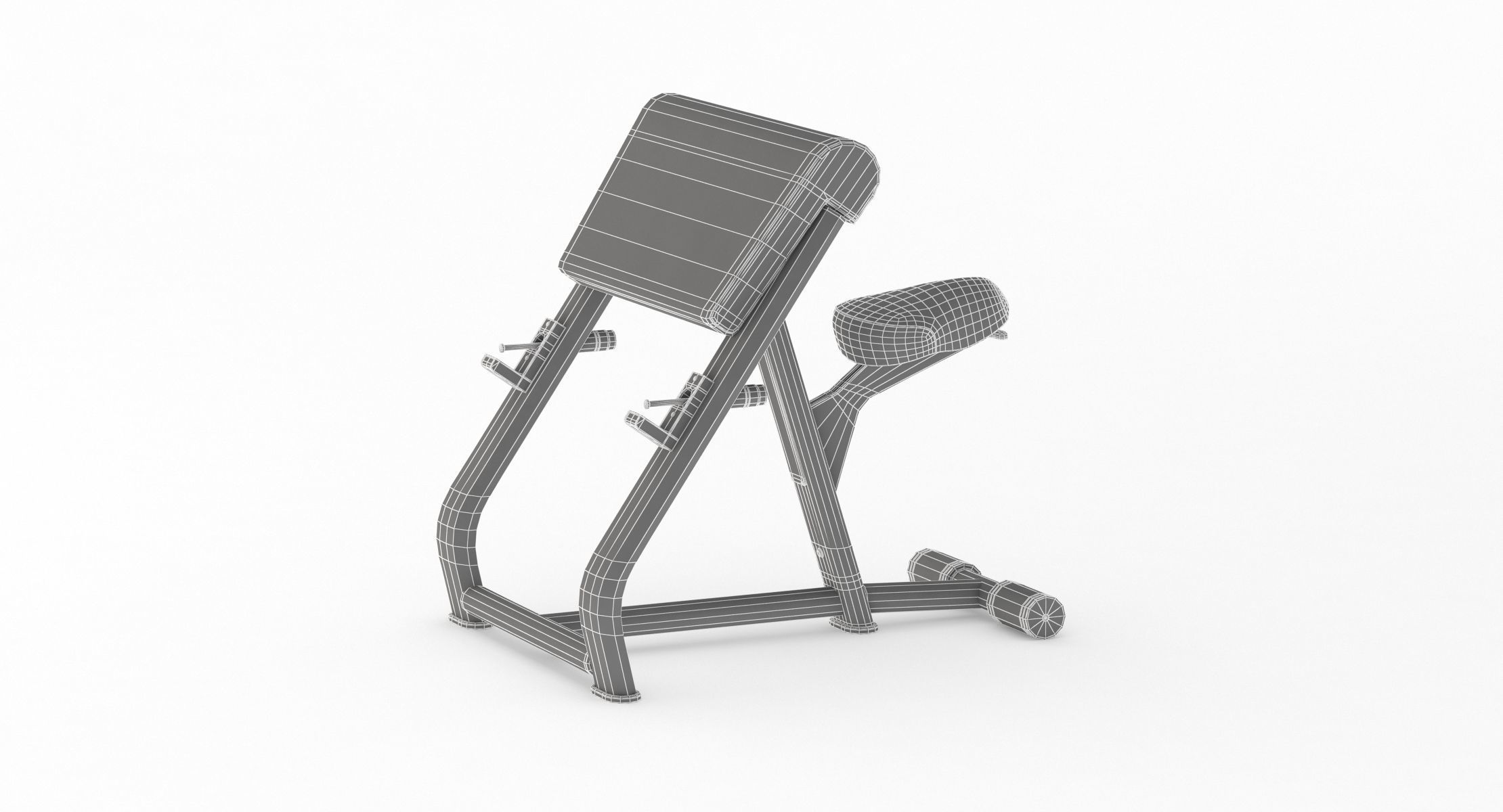Technogym Pure Scott Bench 3D model_6