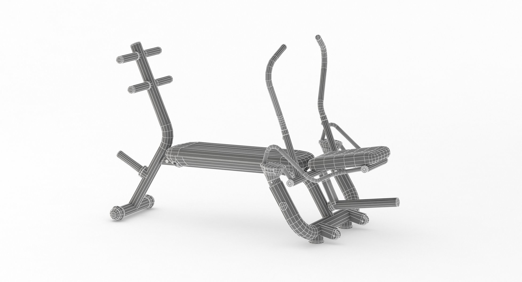 Technogym Element AB Workout Crunch Bench 3D model_6