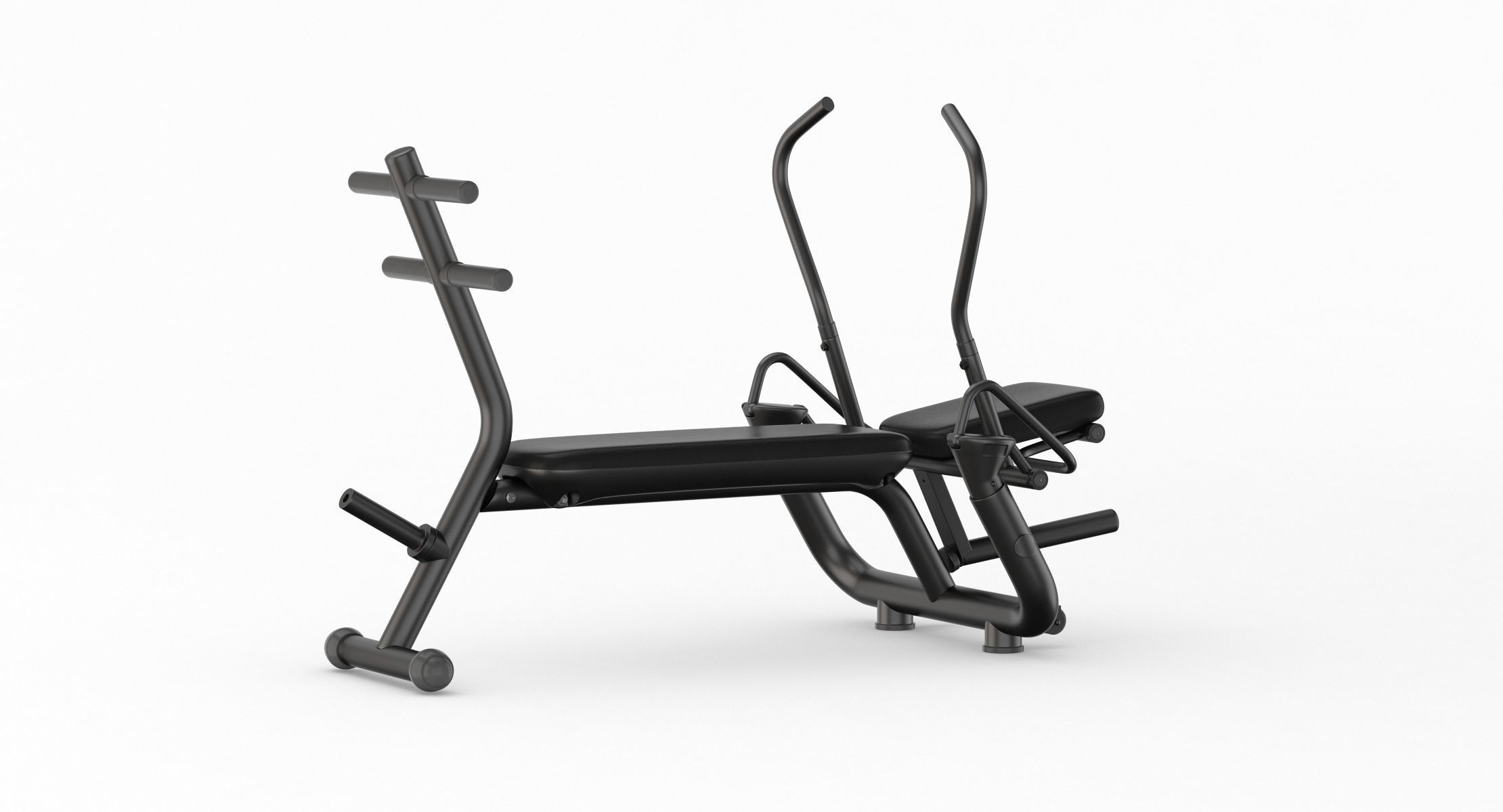 Technogym Element AB Workout Crunch Bench 3D model_4