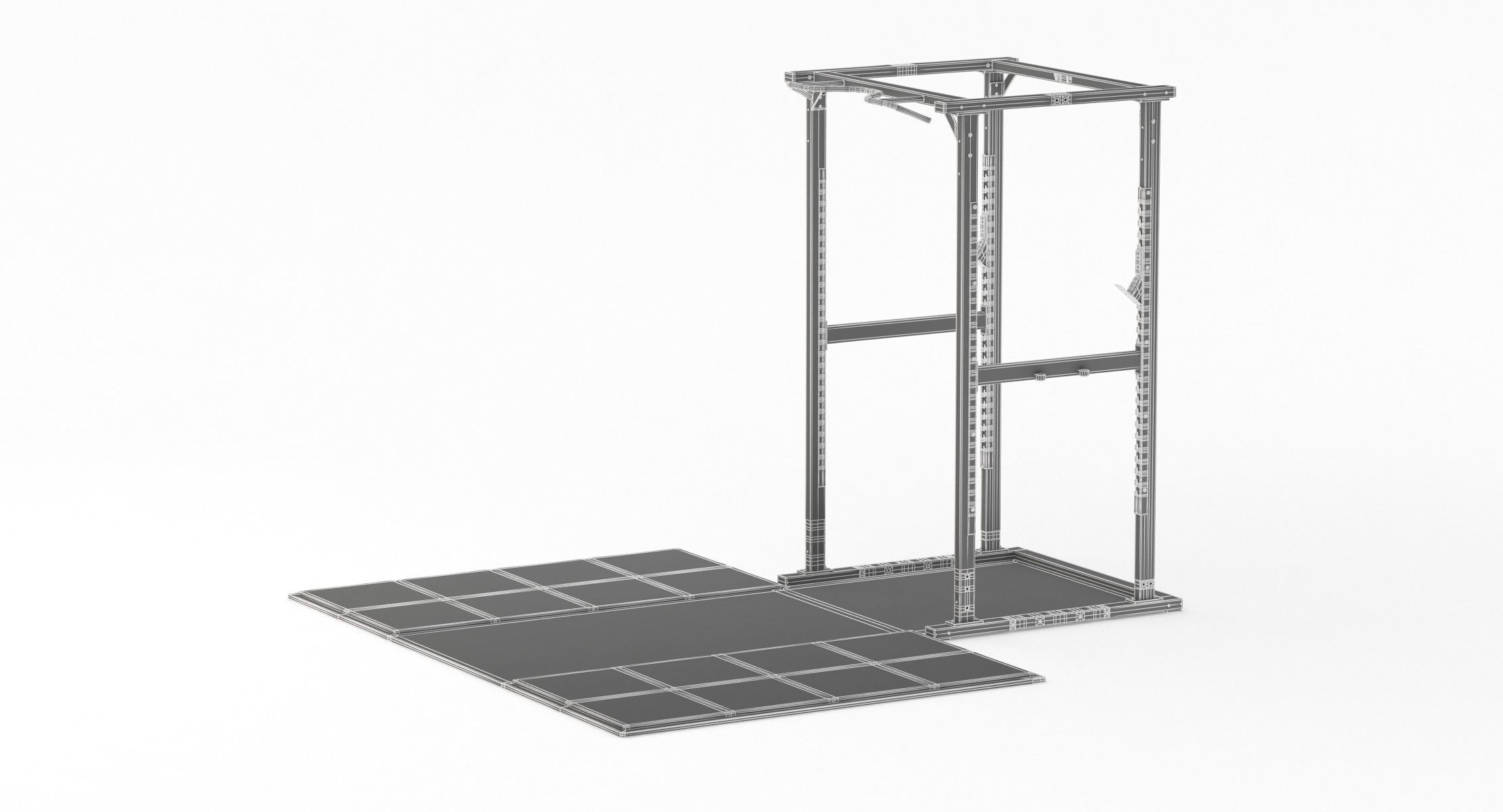 Technogym Olympic Power Rack 3D model_6