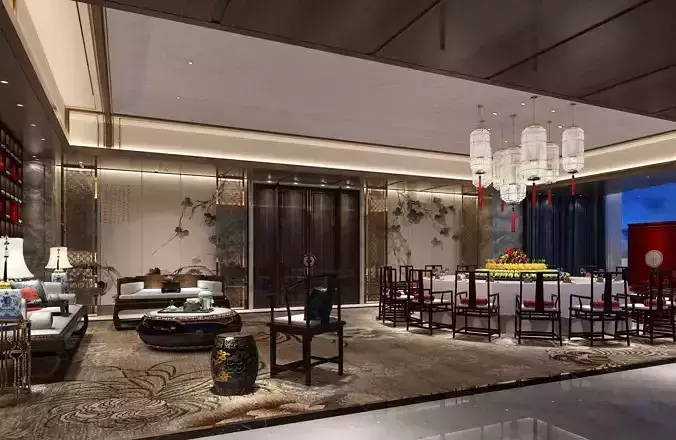 Chinese restaurant 3D model