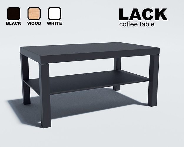 lack coffee table Low-poly 3D model