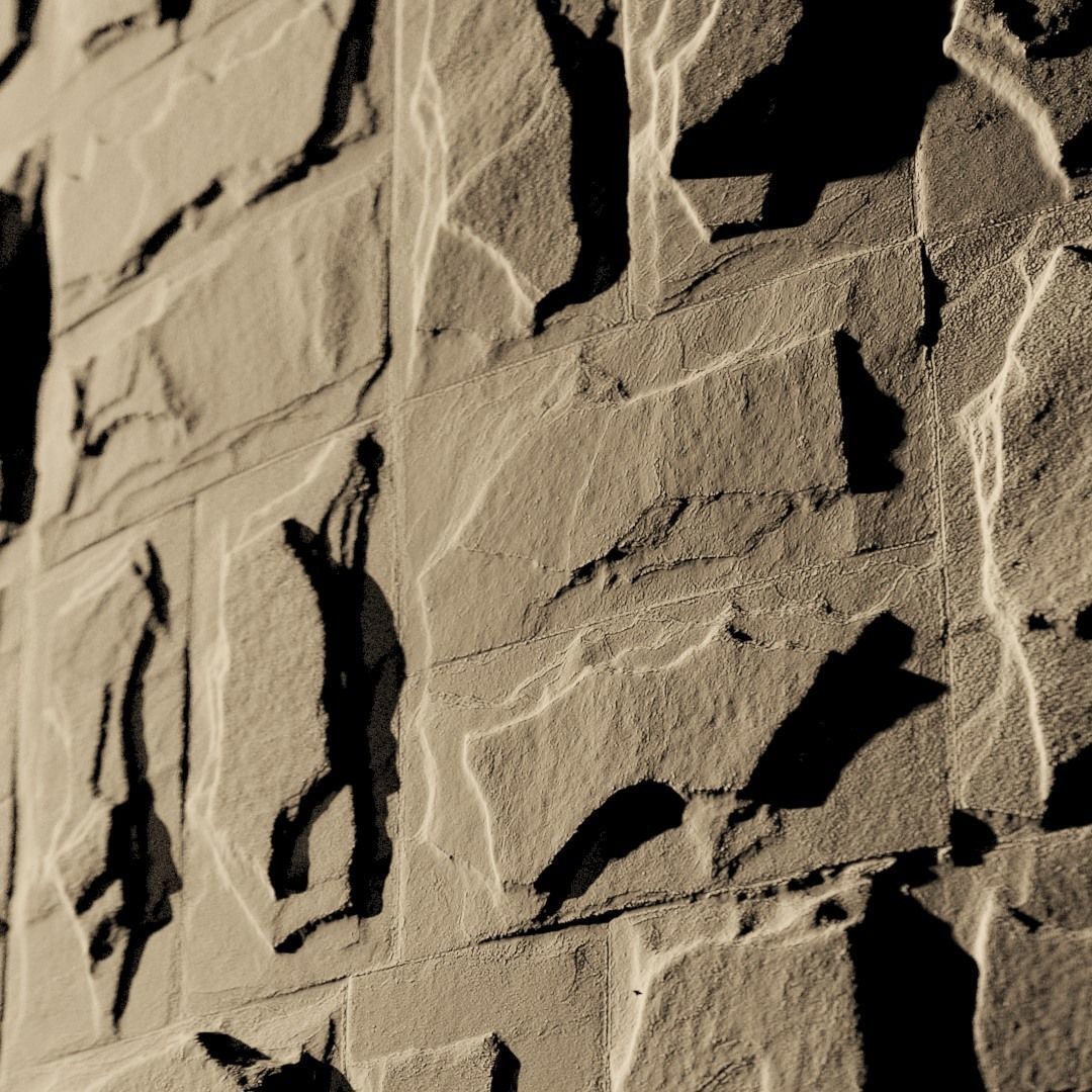 Natural facing stone 3D model_4
