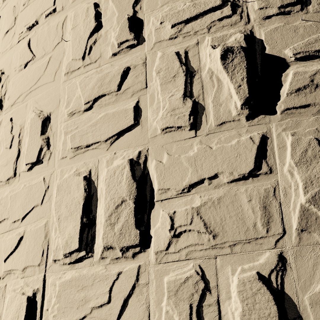 Natural facing stone 3D model_6
