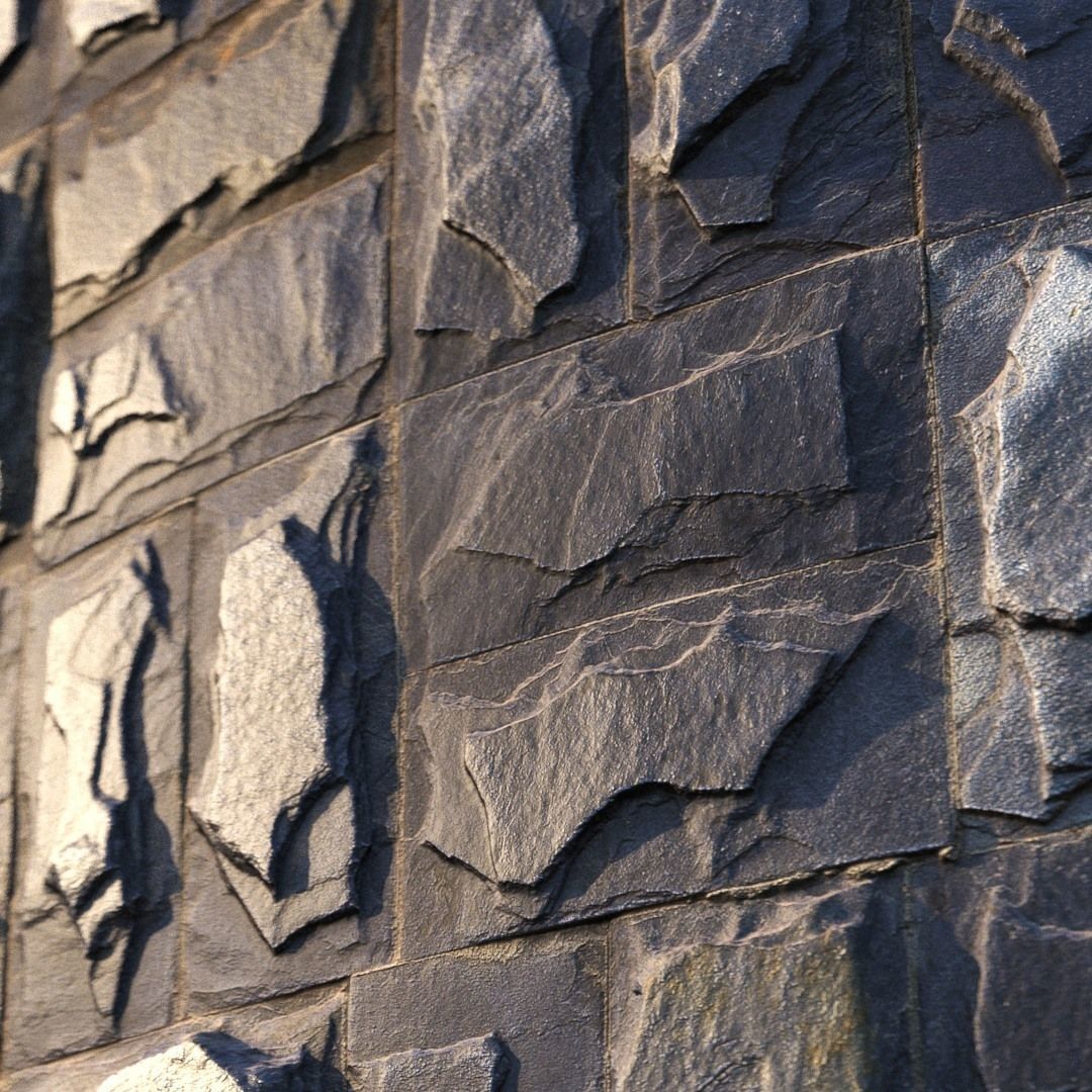 Natural facing stone 3D model_2