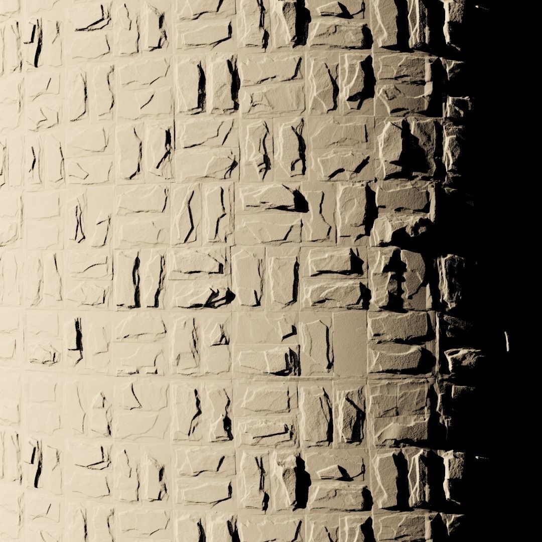 Natural facing stone 3D model_5