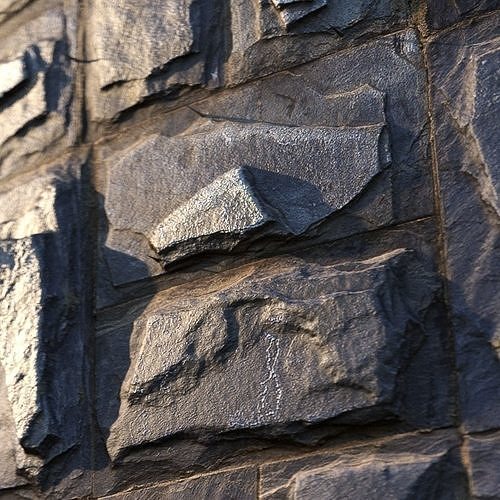 Natural facing stone 3D model