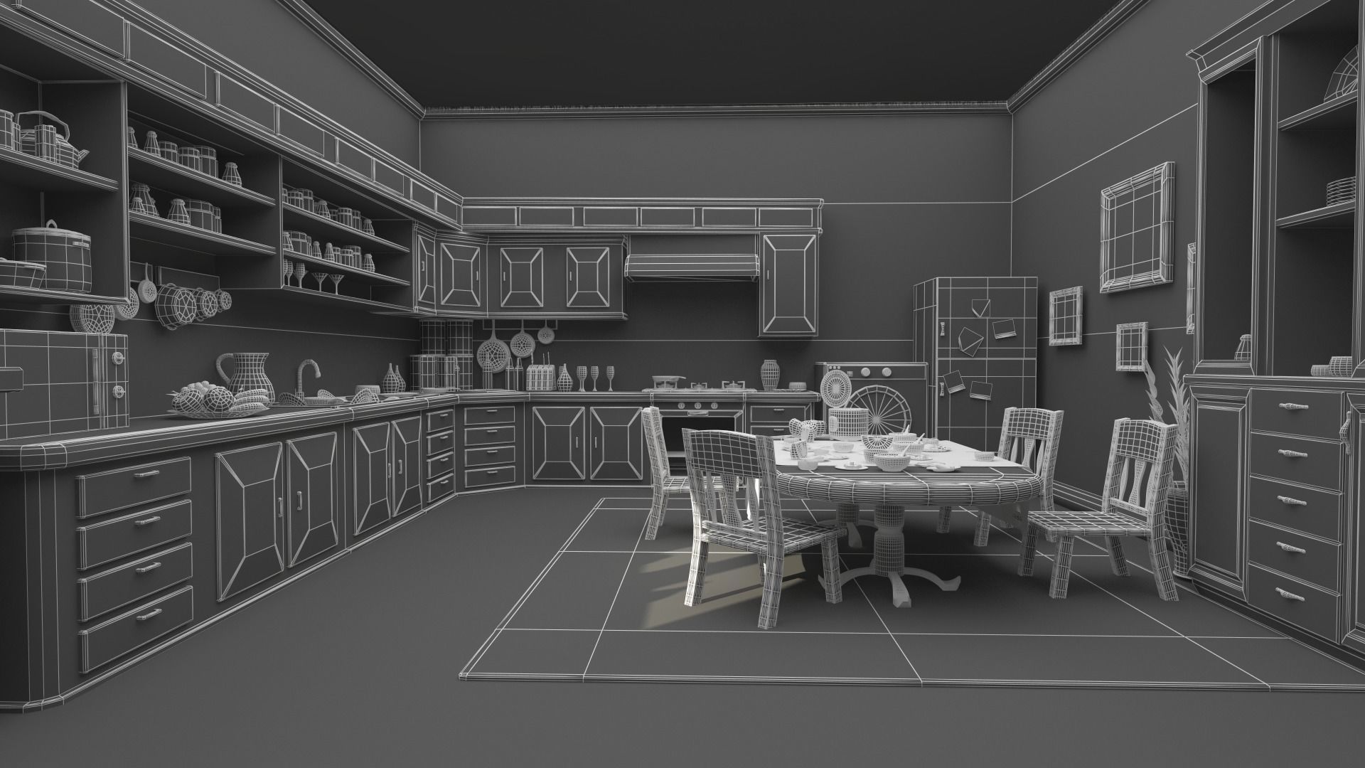 Asset - Cartoons - Kitchen  - 3D model Low-poly 3D model_10