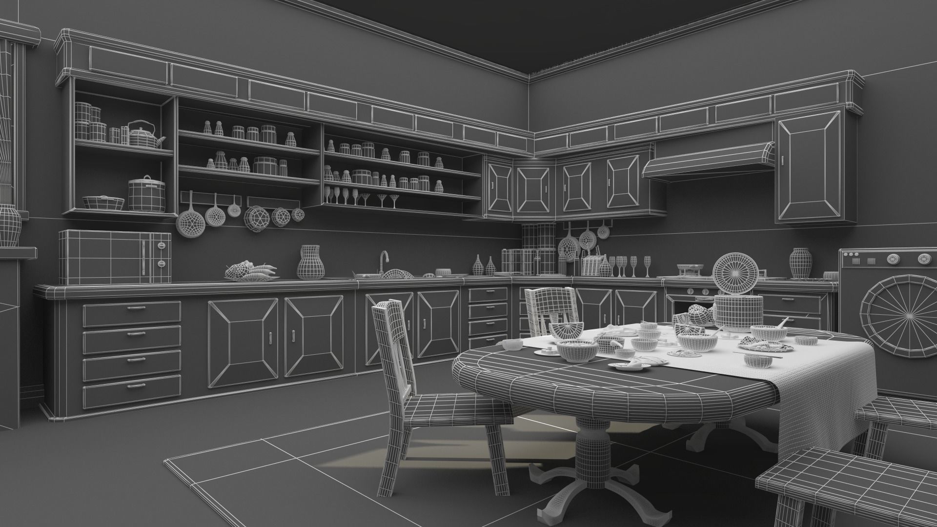 Asset - Cartoons - Kitchen  - 3D model Low-poly 3D model_13