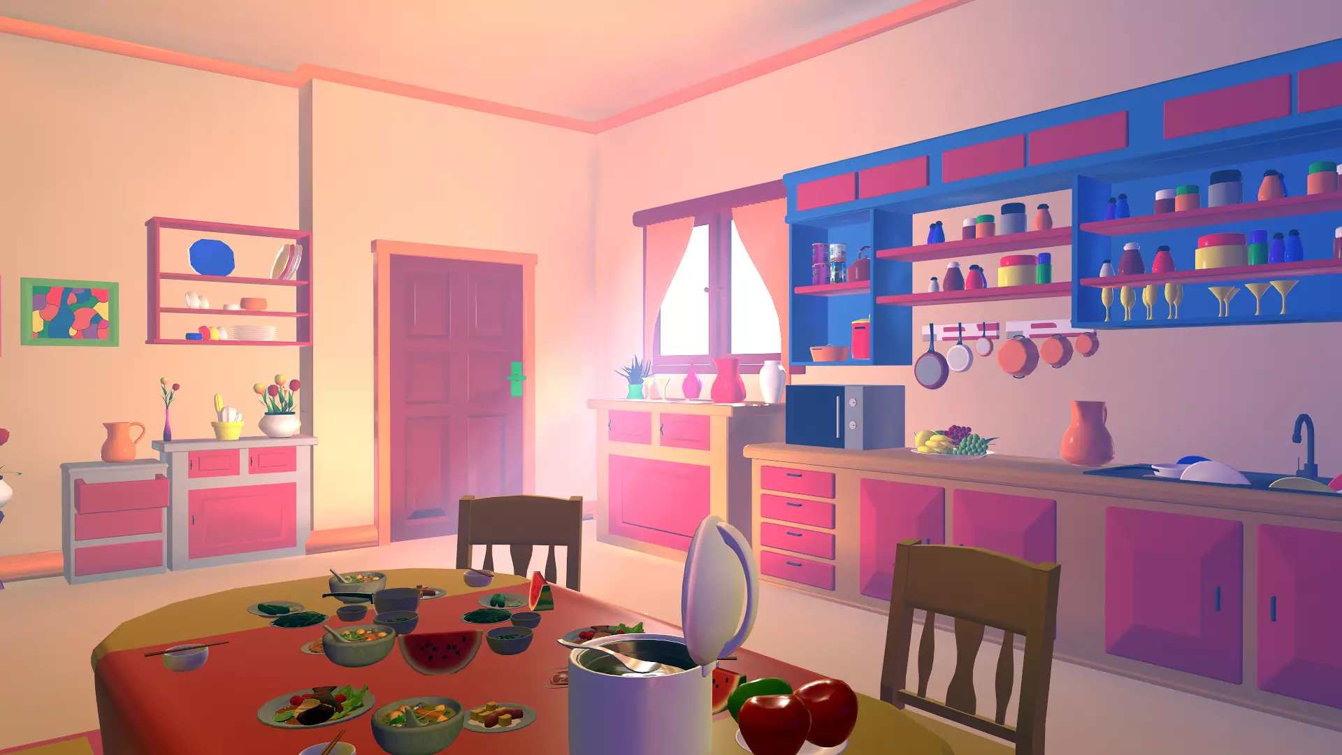 Asset - Cartoons - Kitchen  - 3D model Low-poly 3D model_0